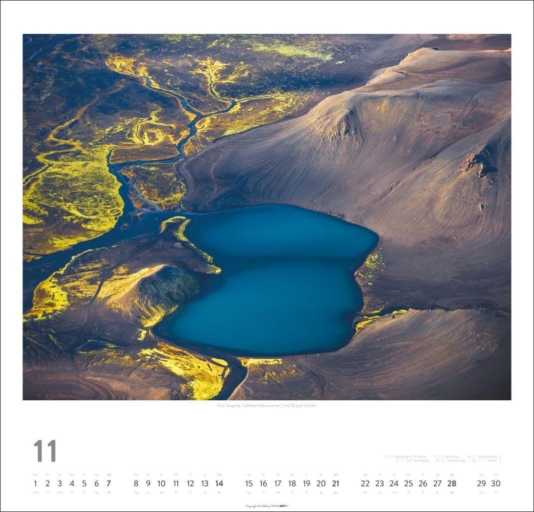 Island Kalender 2027 - Insel aus Feuer und Eis: Wandkalender XXL mit 12 atemberaubenden Fotos von Islands Gletschern, Vulkan-Landschaften und ... Schäfer. Kalender im Großformat 48 x 46 cm