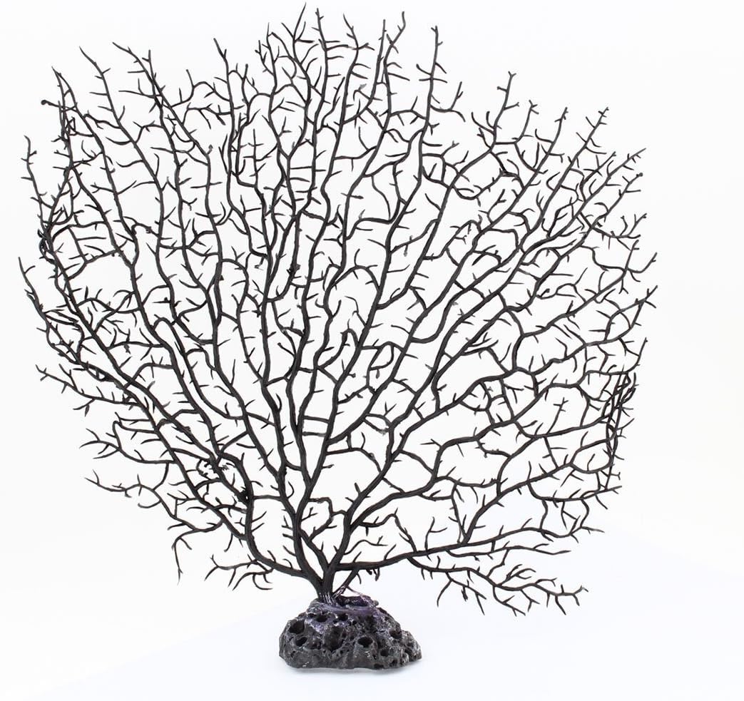 Eastlion Black Plastic Coral Decoration for Aquarium Fish