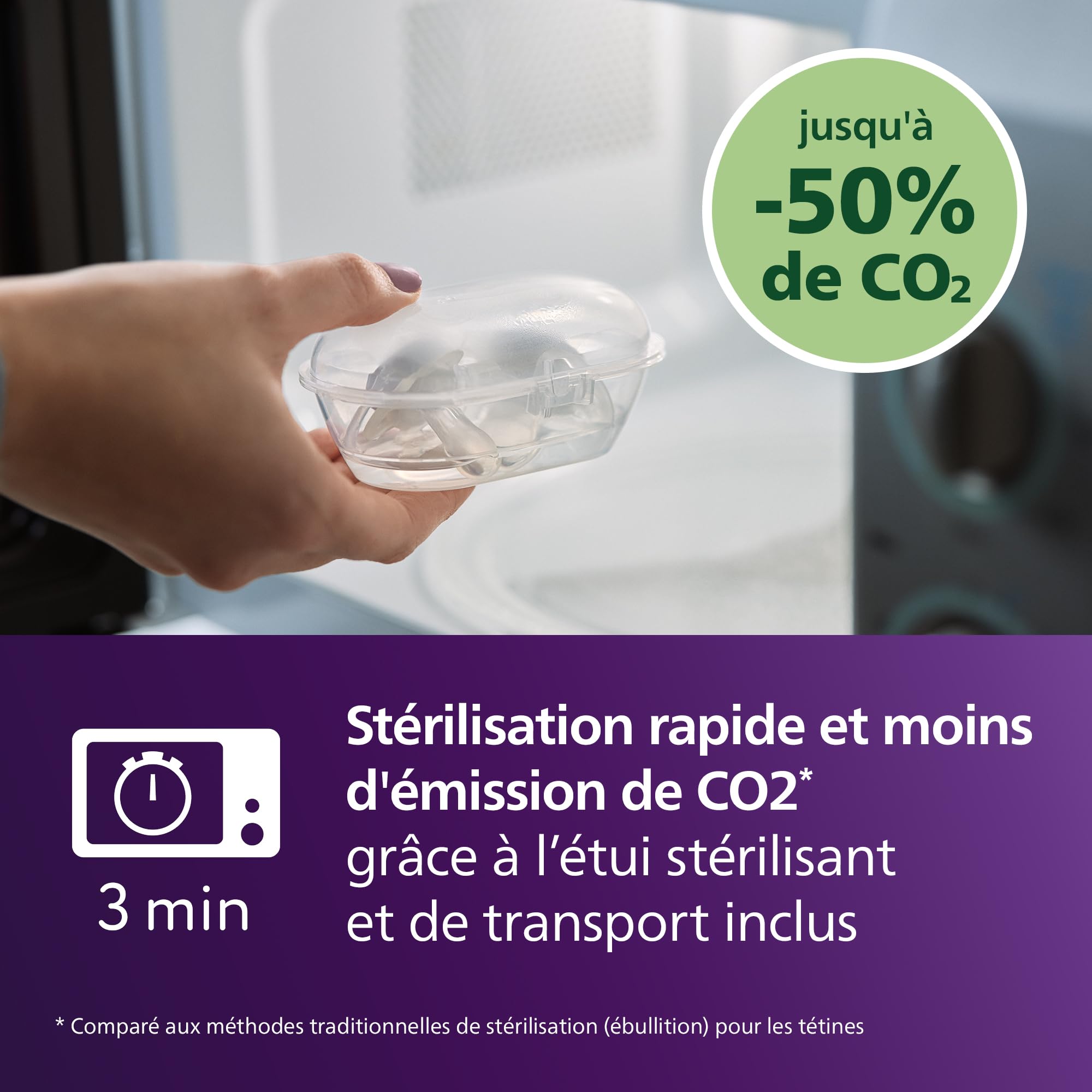 Philips Avent Sucettes ultra-douces - Tétines orthodontiques, pour bébés de 0 à 6 mois, collerette souple,en silicone souple d'origine végétale, sans BPA, lot de 2, SCF091/38