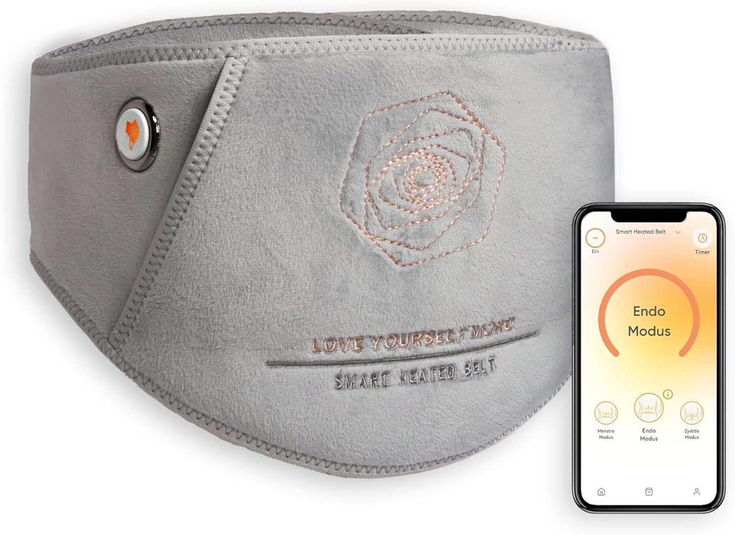 Belly Belt 10 – Premium Heating Pad for Abdominal, Lower Belly & Back | Infrared Heat | Smart App Control | Chrome & Lead-Free Design
