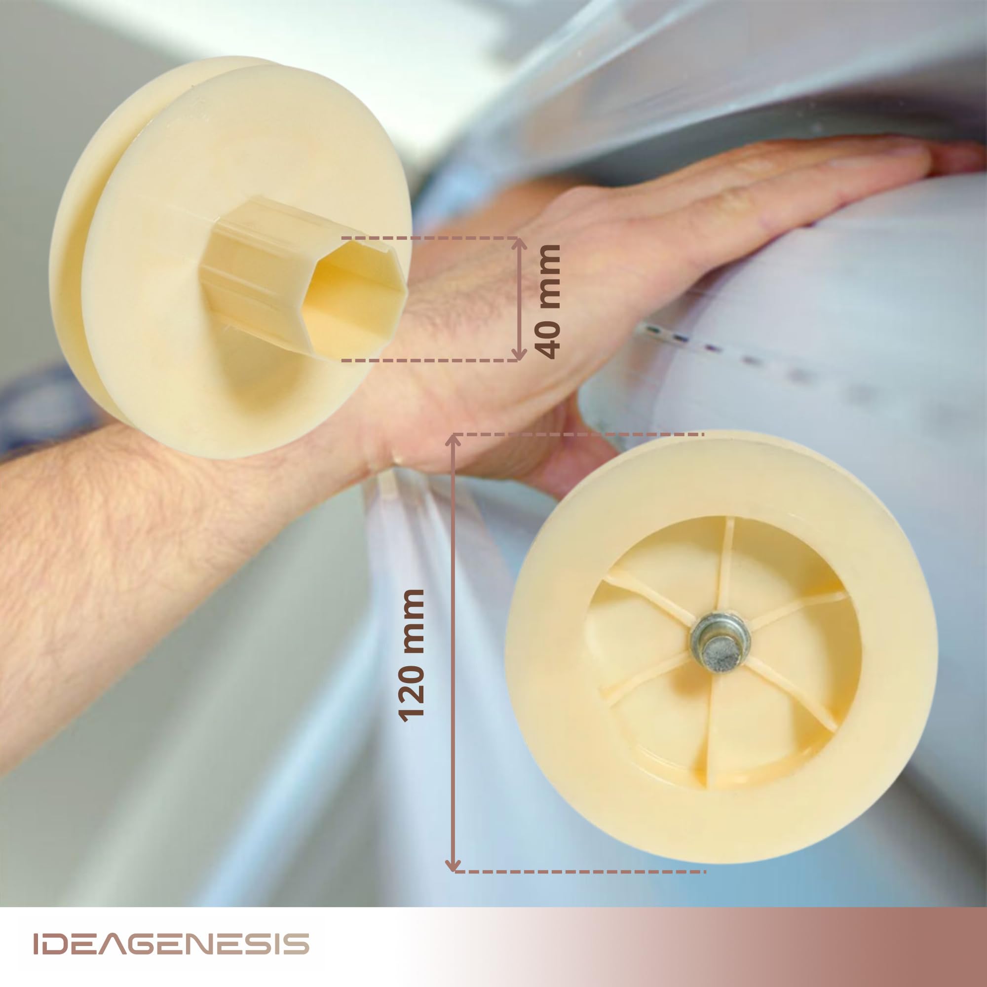 IdeaGenesis - Blind disc with spigot for 14 mm tapes, Tape 14 Mm With Spike, 140X40 - Image 2