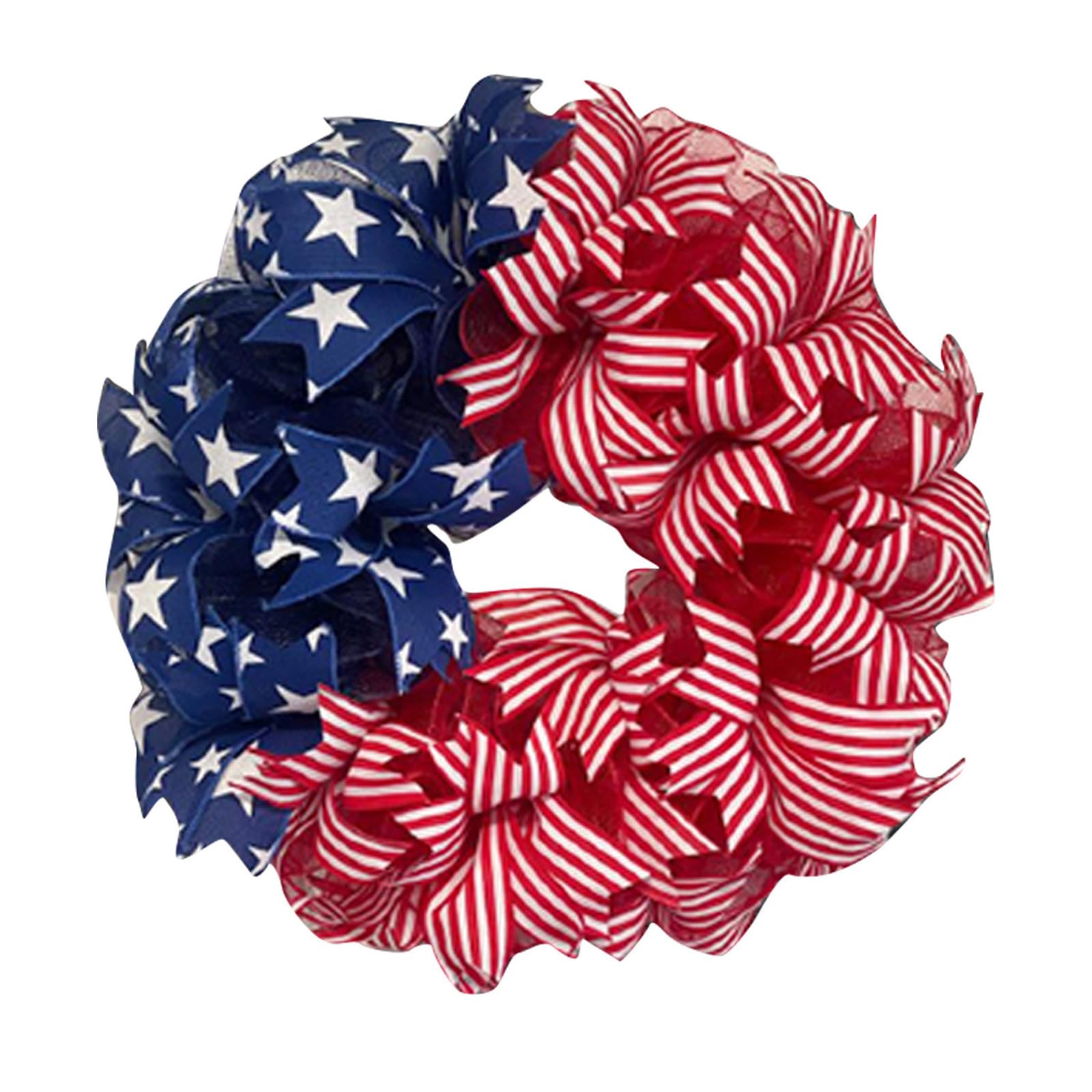 Buxuaaaa Americans Flag Flower Wreath Flower Arrangement Wall Door Garlands Great for Independence Day Flag Wreath