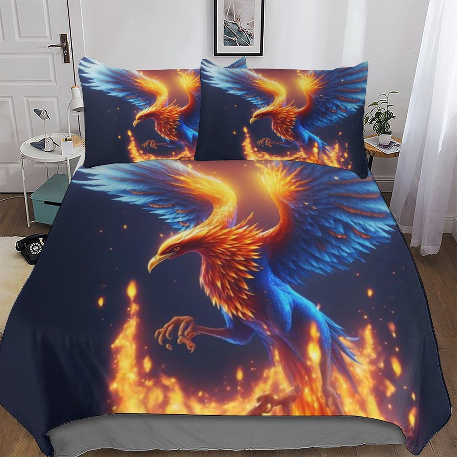 Housse de couette 220x240 Phénix en microfibre avec 2 taies d'oreiller