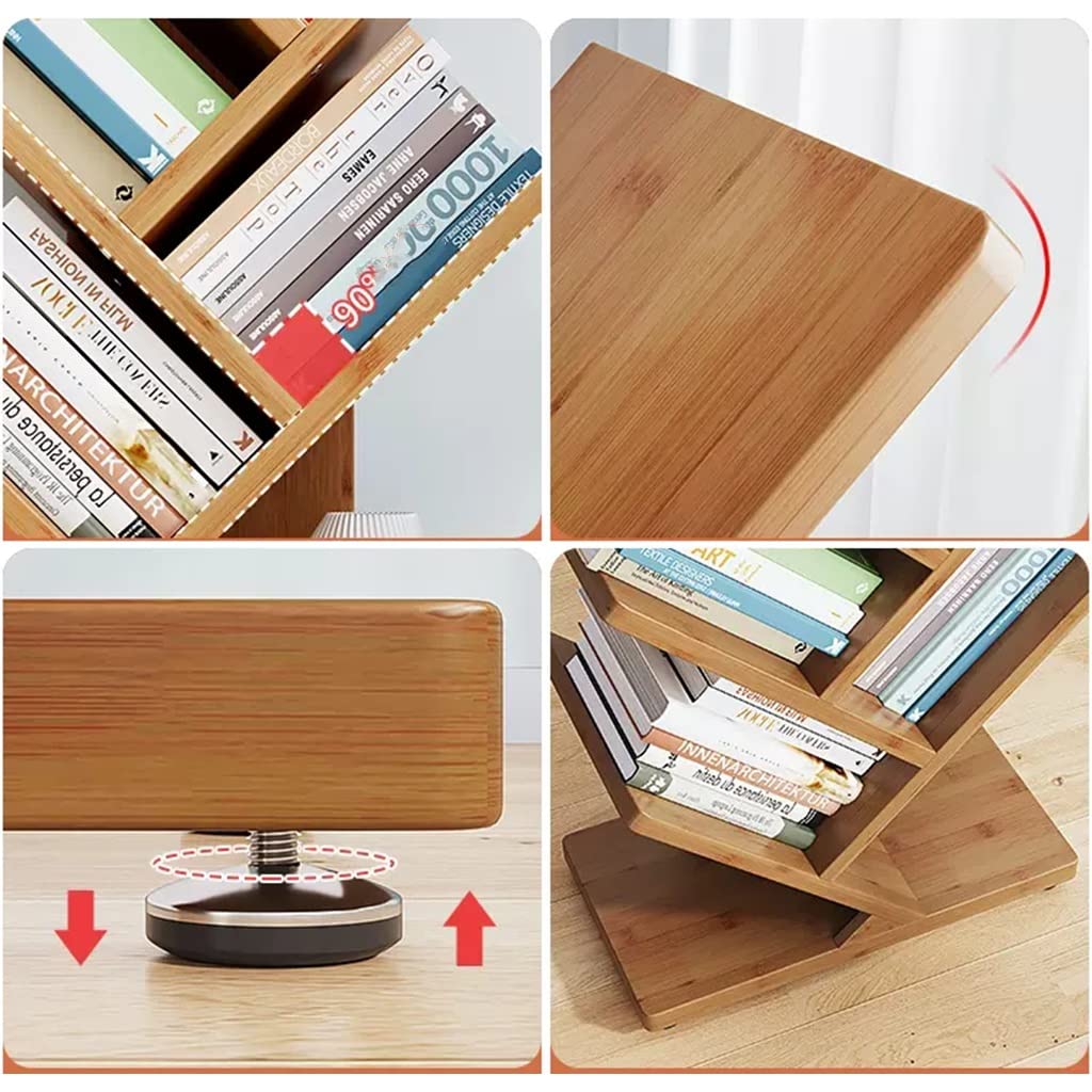 COSTWAY Libreria Multifunzionale A 4 Livelli, Scaffale A Scaletta Di Legno Con 2 Cassetti - Foto 9