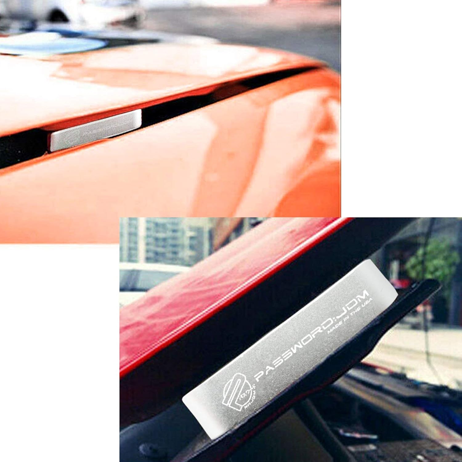 x xotic tech JDM Hood Spacer Hood Riser 3/4" Replacement Front Hood Vent Space Riser Spacer Anodized Silver Aluminum Alloy Billet Compatible with Honda Civic CRX Del Sol, Acura Integra