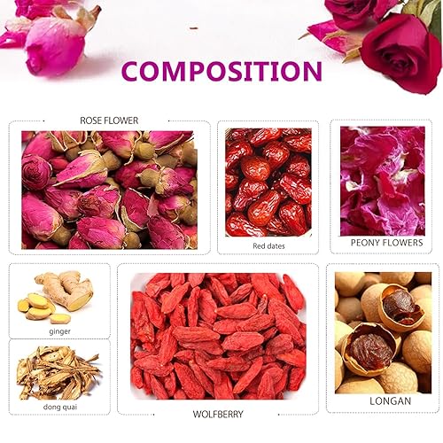 Miniatura 5 de Hiherbs - Té de fertilidad para desintoxicación del útero para mujeres para quedar embarazadas rápidamente, té de fibromas de hierbas, 10 bolsas de