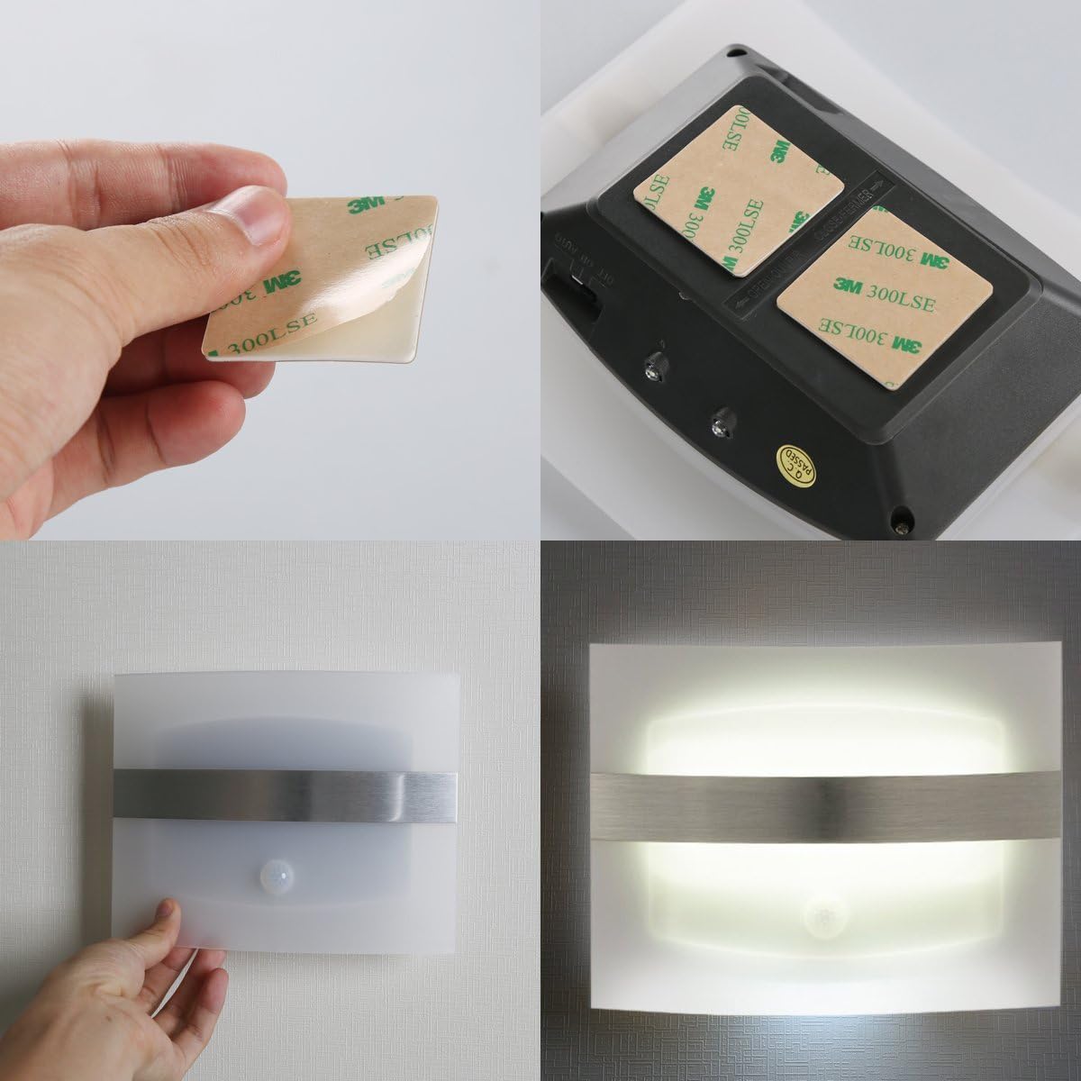 Z-Edge Super Bright Stick on Anywhere Motion Activated Sensor 360 Degree Rotation Wall Light (L2)