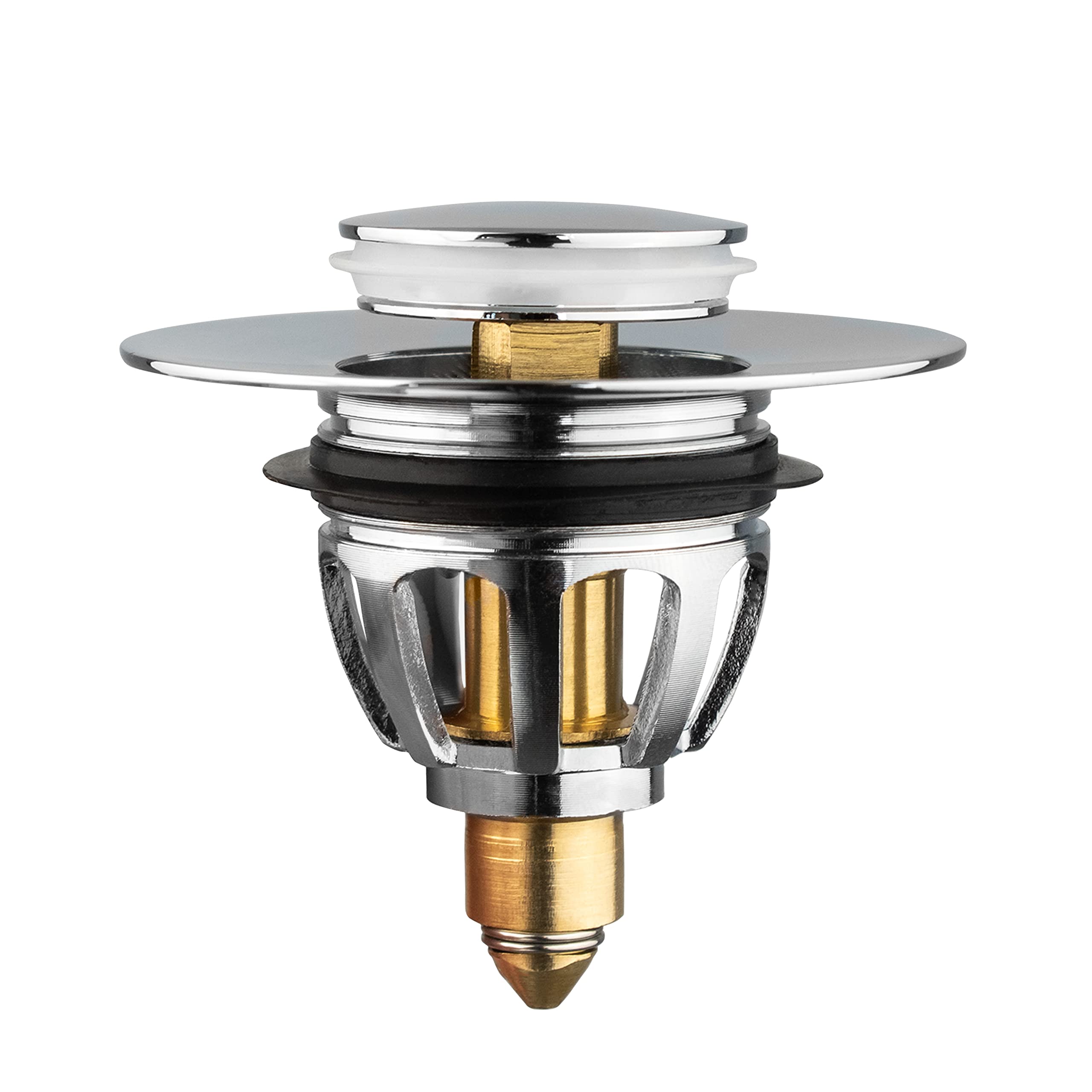 Xcel Home Pop-Up Sink Plug Replacement 1 Pc, Chrome Silver, 62 x 62 x 47 mm