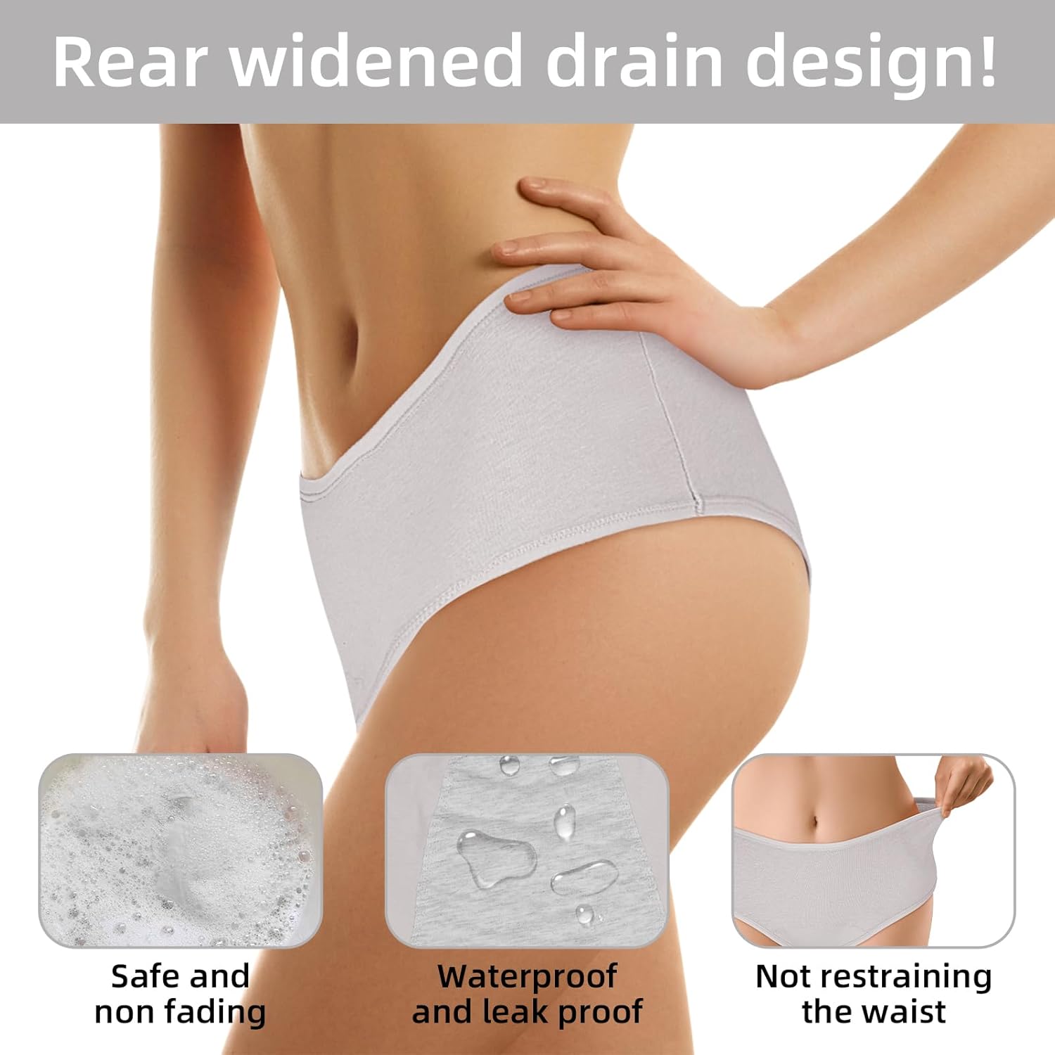 Panties For Women Over 60, Leakproof Ladies Underwear - Leakproof Panties for Over 60#s With Incontinence Comfortable, 4 PACK. - Image 4