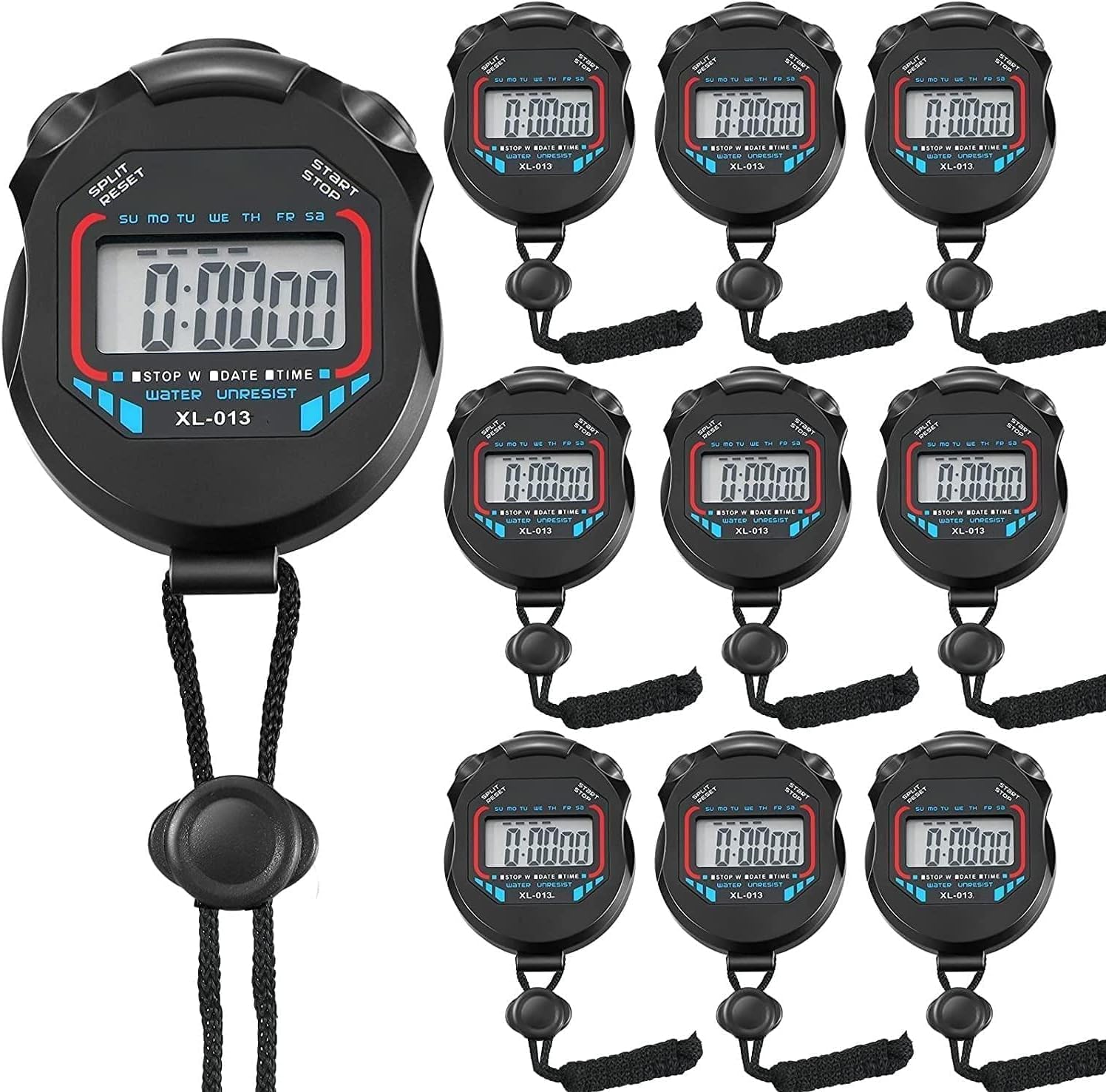 Waterproof Stopwatch Digital Handheld Multi-Function Professional Electronic Chronograph Sports Stopwatch Timer Stop Watch (10)