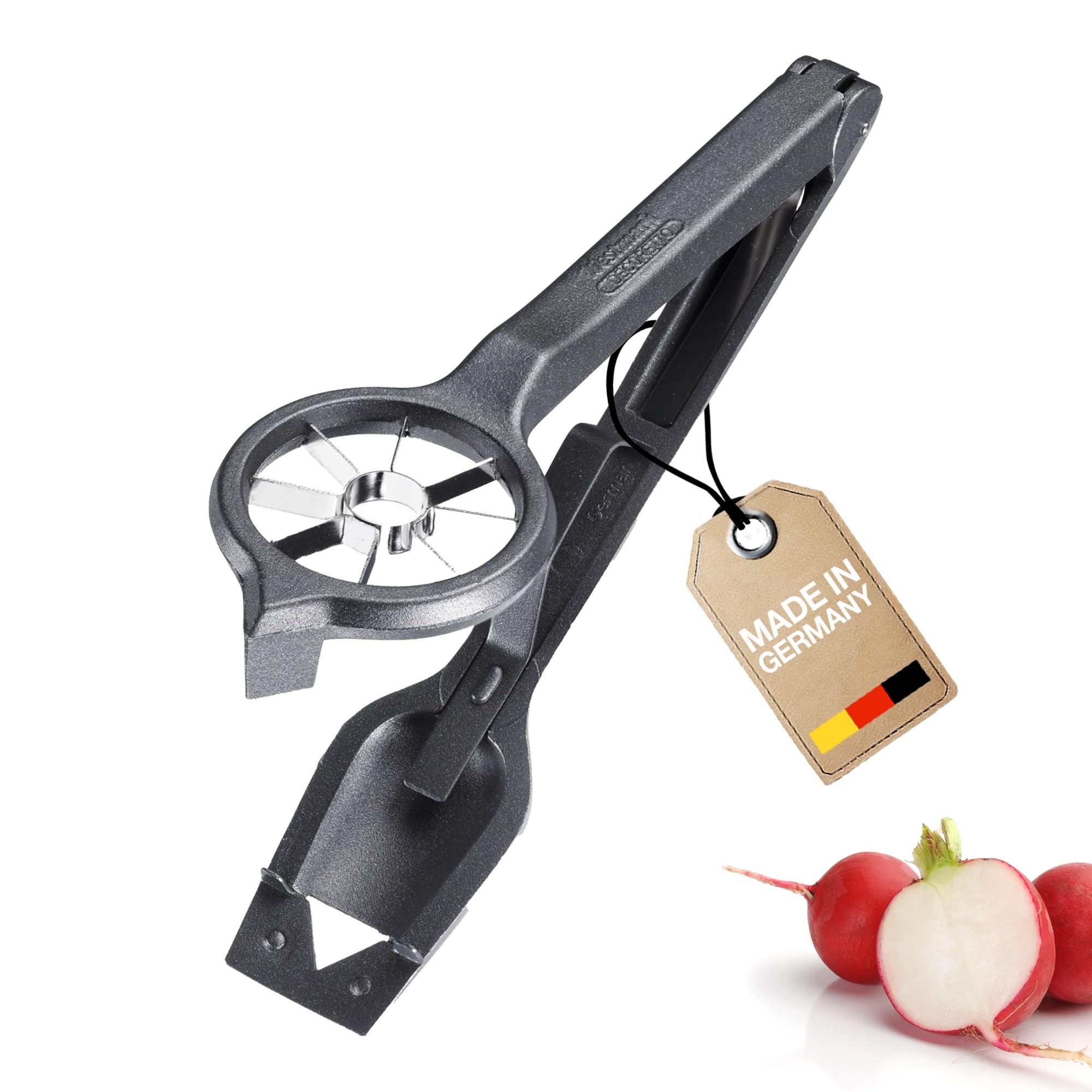 Westmark Radish Cutter Decoretto Black Edition – Decorate Radishes & Lemons – Decorate buffets & Salads –– Anthracite