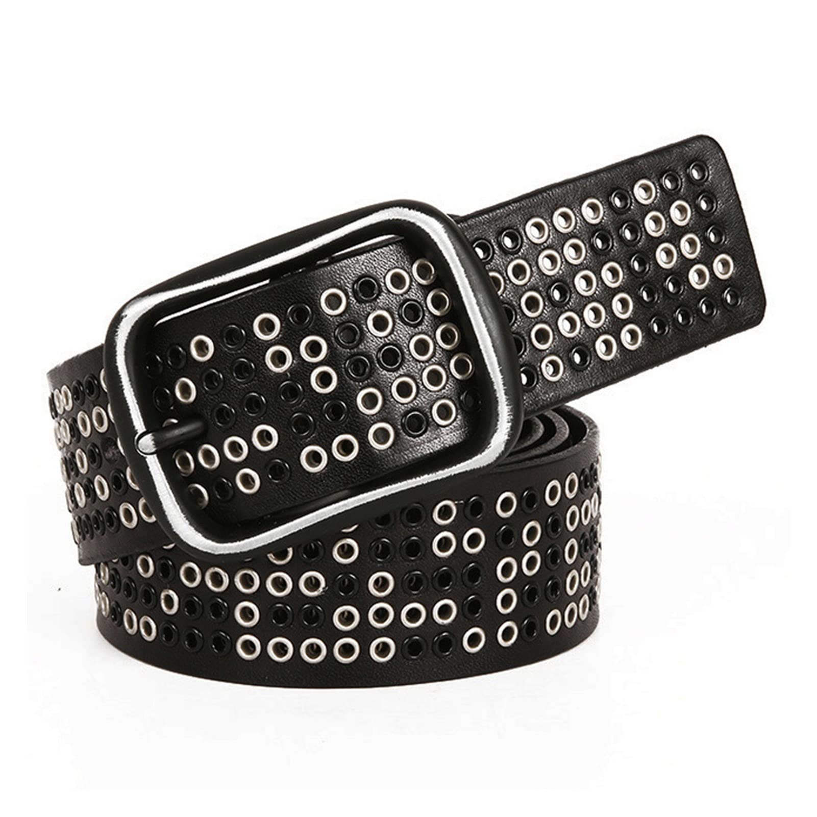Cinture da Uomo, Belt Cinghia da Uomo in Pelle da Donna in Pelle (Color : Nero, Size : 110)