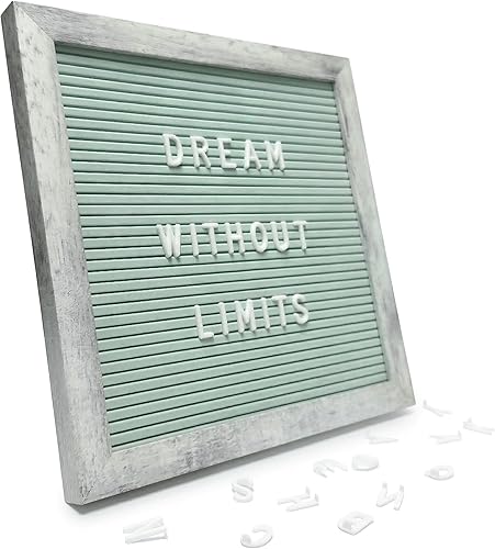 Miniatura 18 de C Crystal Lemon - Tablero de fieltro para letras, 10 x 10 pulgadas, tablero de madera para mensajes intercambiables, marco de madera, montaje