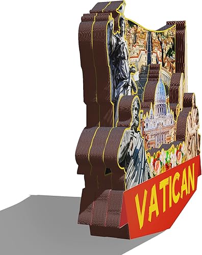 Miniatura 2 de Imán de madera del Vaticano Italia 3D para nevera, recuerdos coleccionables, decoraciones artesanales hechas a mano