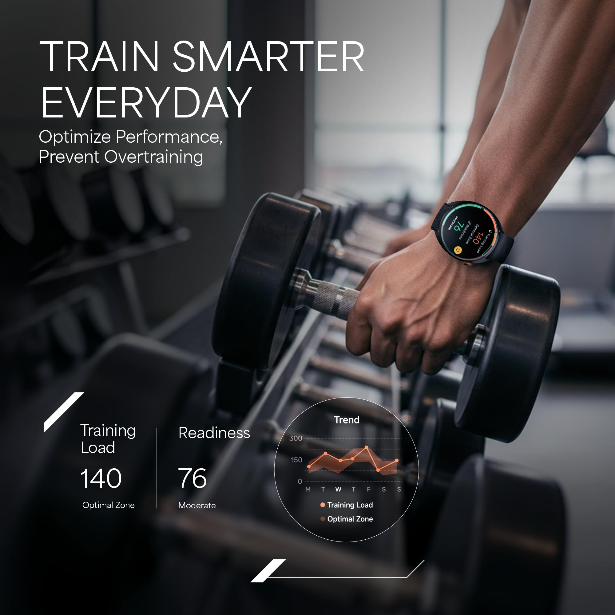 Titan Celestor 2.0 Smart Watch with 1.43" inch AMOLED Display, Dual Band GPS, ABC, Offline Maps, 5 ATM, Training Load & Readiness, Running Courses, Offline Music, TitanQ, Hybrid Strap​ - Onyx Black — Amazon image 4