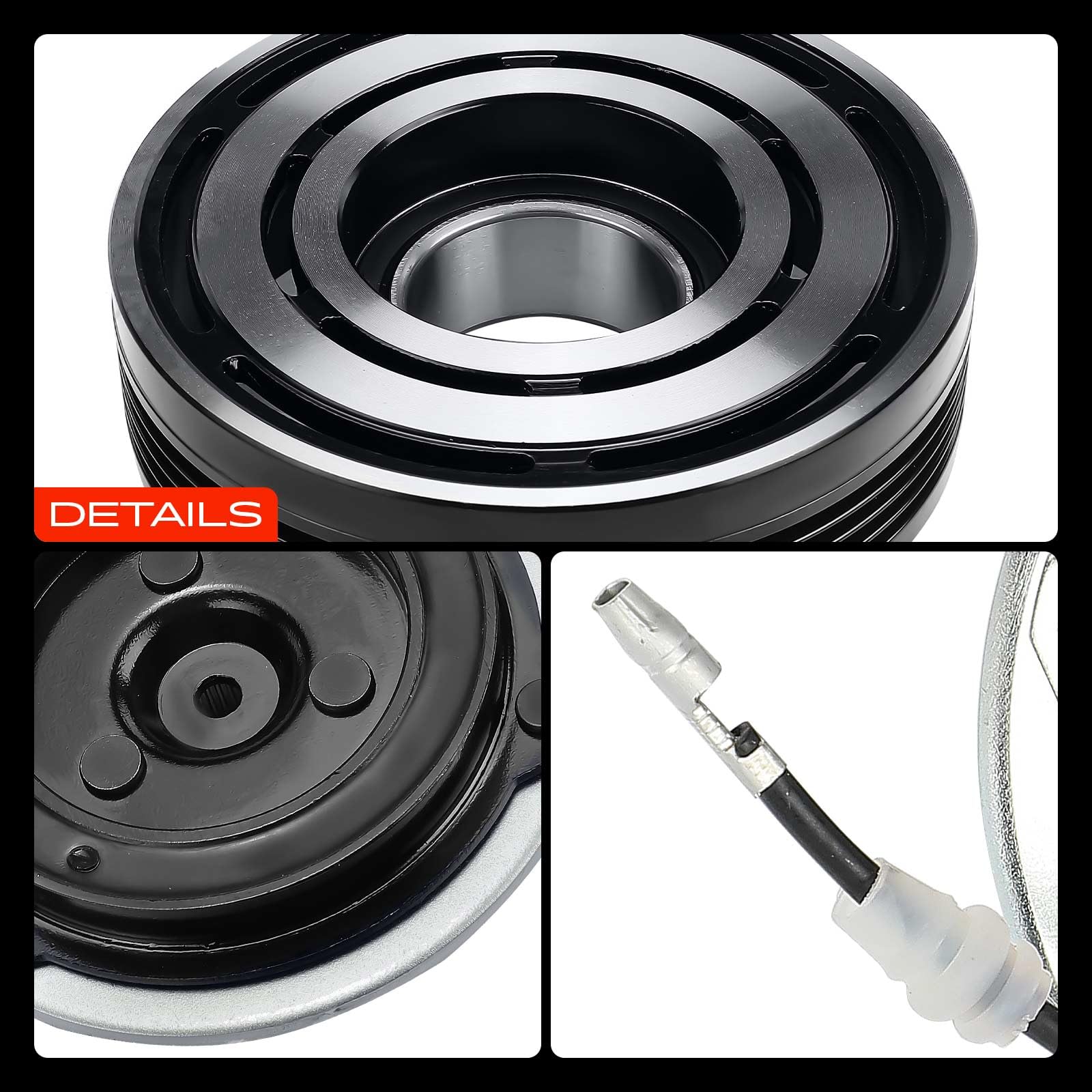 Frankberg Compresor Magnético AC Acoplamiento magnético Compatible con Serie 3 Touring E46 2.0L Serie 3 cabrio E46 2.2L Serie 3 E46 2.2L Serie 3 cabrio E46 3.0L Serie 3 Touring E46 2.2L 64526918000