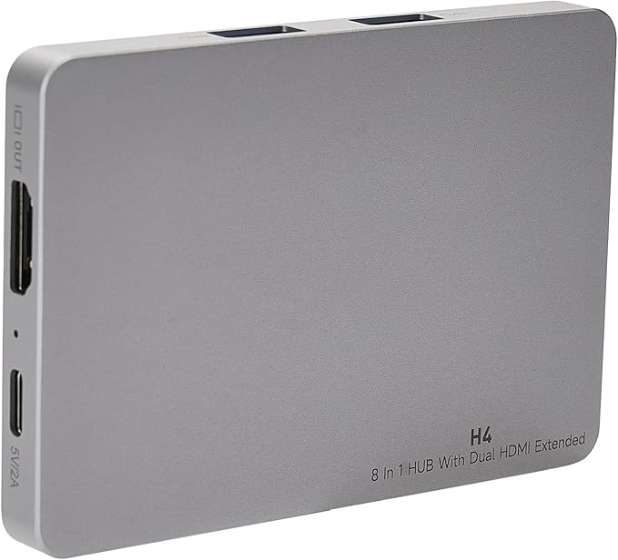 Hub USB 8 en 1 con Doble HDMI 4K 60Hz Negro miniatura 2