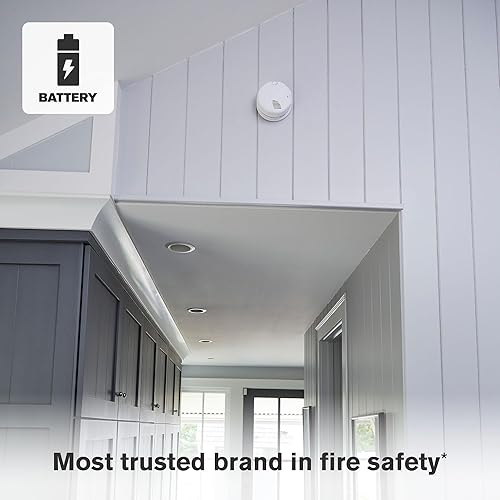 Miniatura 5 de First Alert Detector de humo, batería sellada de 10 años con sensor dual con botón de prueba y silencio, SM310, paquete de 1