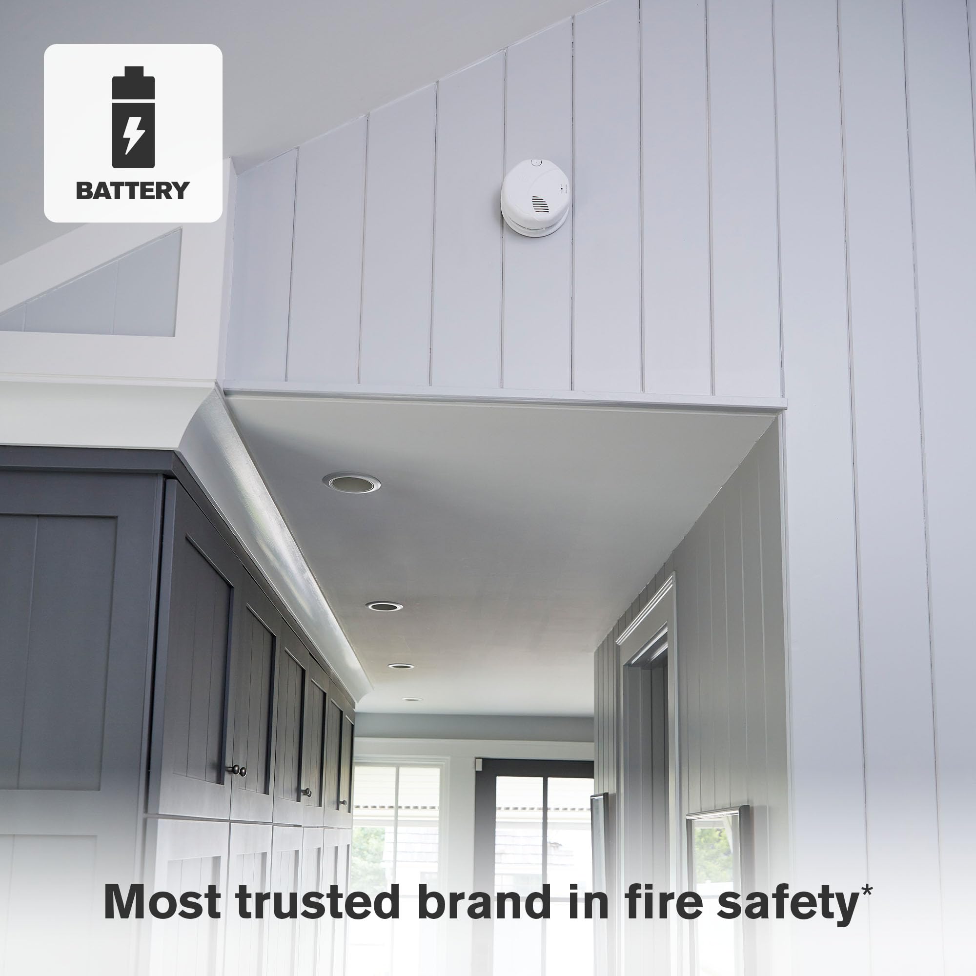 First Alert Smoke Alarm, 10-Year Sealed Battery Dual Sensor Detector with Test & Silence Button, SM310, 1-Pack