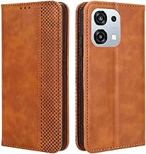 Case for OPPO A6 Pro (5G/4G), Shockproof Case with Flip Cover, PU Leather Wallet Book Cover, Card Slots and Magnetic Closure, Stand Function – Brown