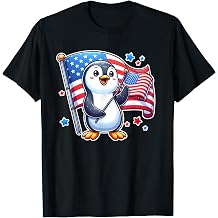 USA Patriotic Penguin Patriot 4th Of July T-Shirt