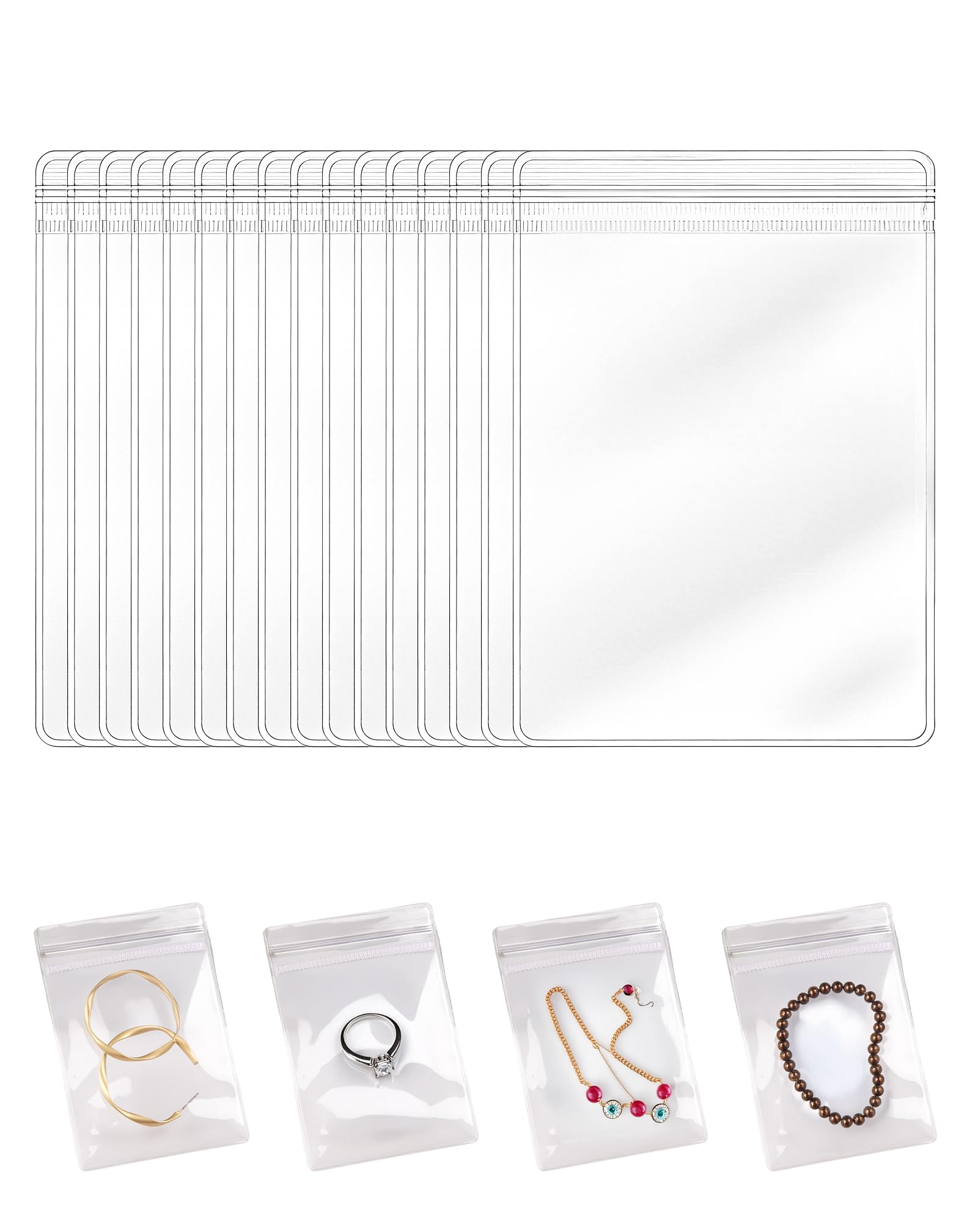 Sachets Plastique Transparent Bijoux pour Ne Plus Jamais Perdre ni Ternir vos Boucles d'Oreilles