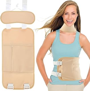 2 PCS Castor Oil Pack,Castor Oil Wrap for Waist and Thyroid Neck with Adjustable Straps for Liver Detox, Reusable Natural Bamboo Cotton Castor Oil Pack Wrap for Insomnia Constipation Inflammation, Comfort Sleep Fit (Magic Paste-Set 1+1, khaki)