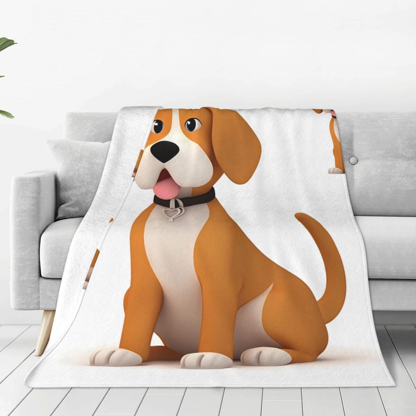 Couverture micro polaire légère anti froid plaid canapé lavable chien