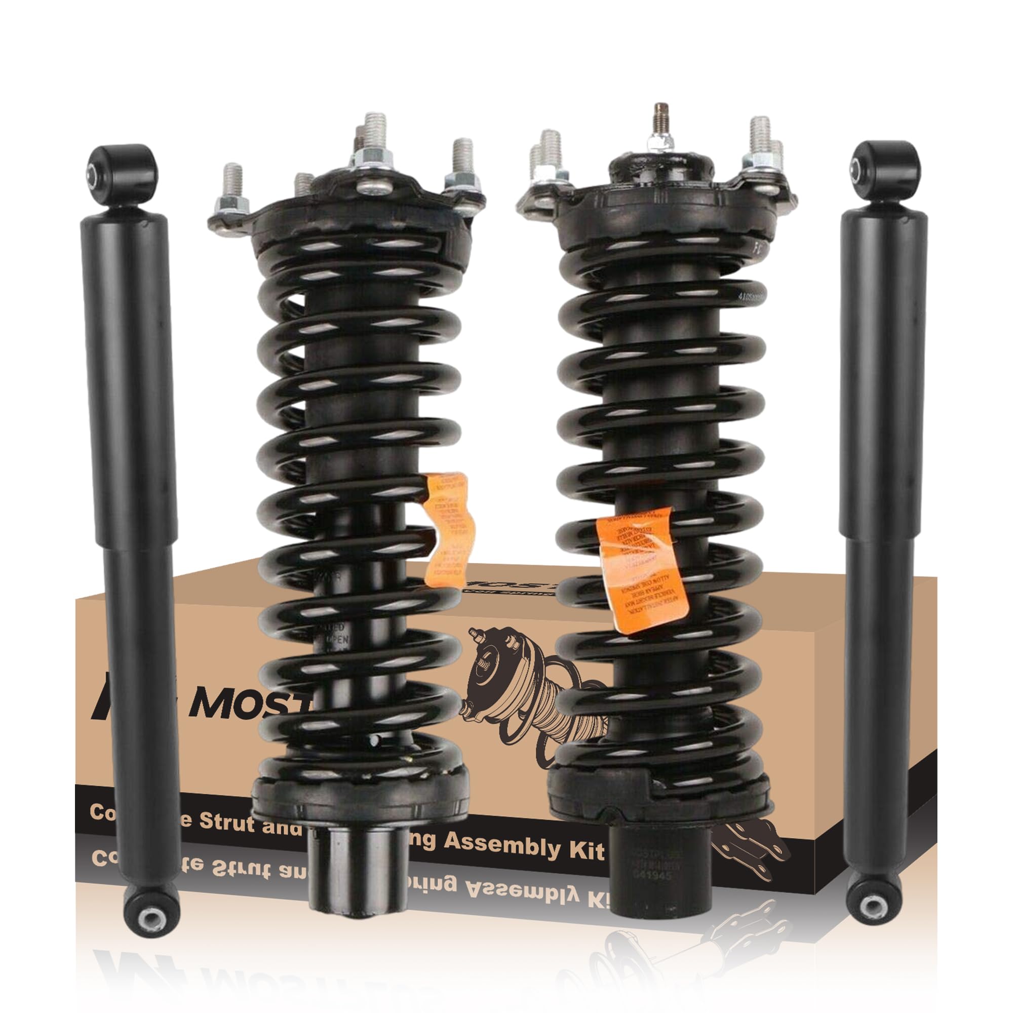 MOSTPLUS 4 Set Rear and Front Quick Complete Struts Shocks Absorbers 37203 171577L 171577R Compatible for 2007-2011 Dodge Nitro 2002-2012 Jeep Liberty