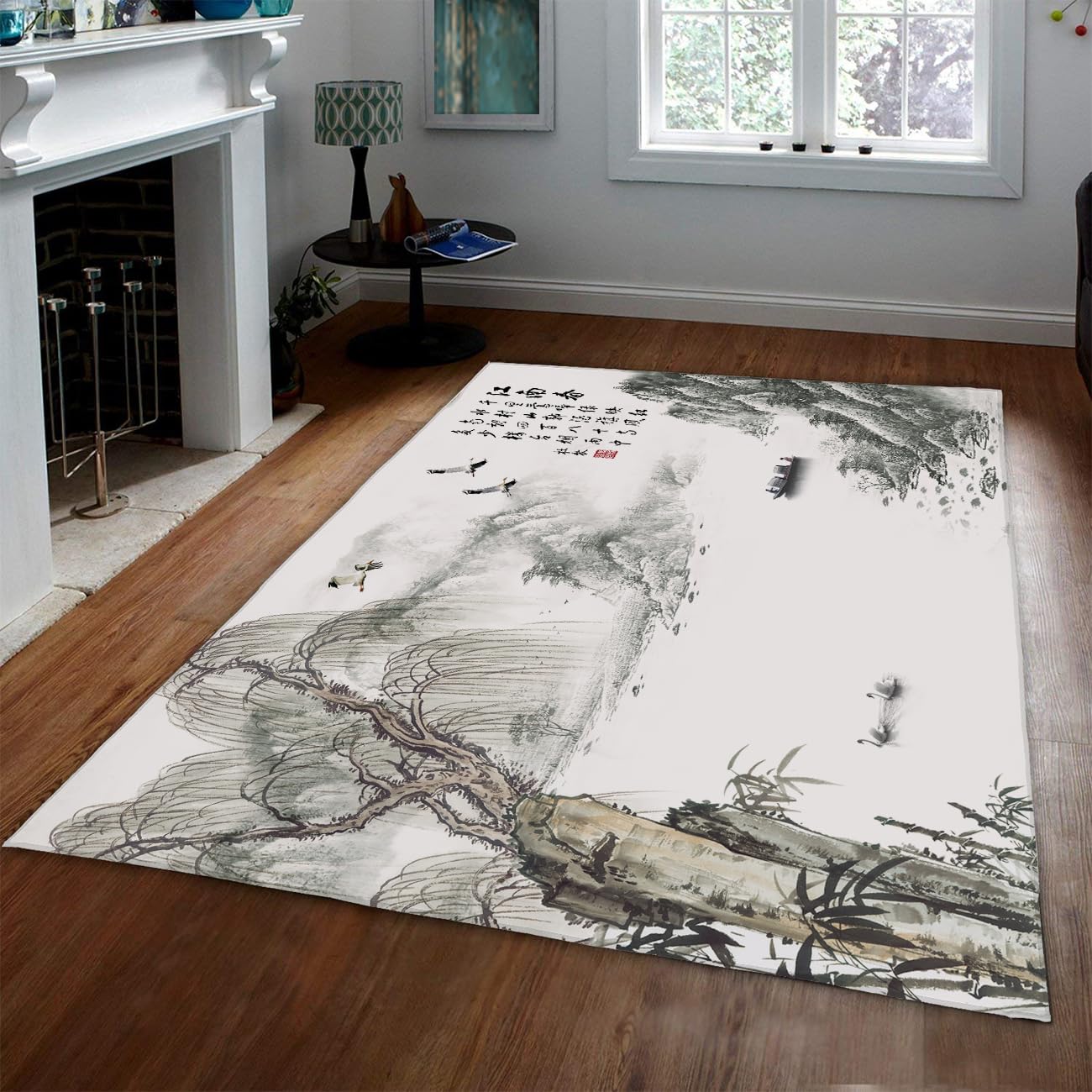 Tapis de salon lavable grand sol intérieur multicolore 140x200cm