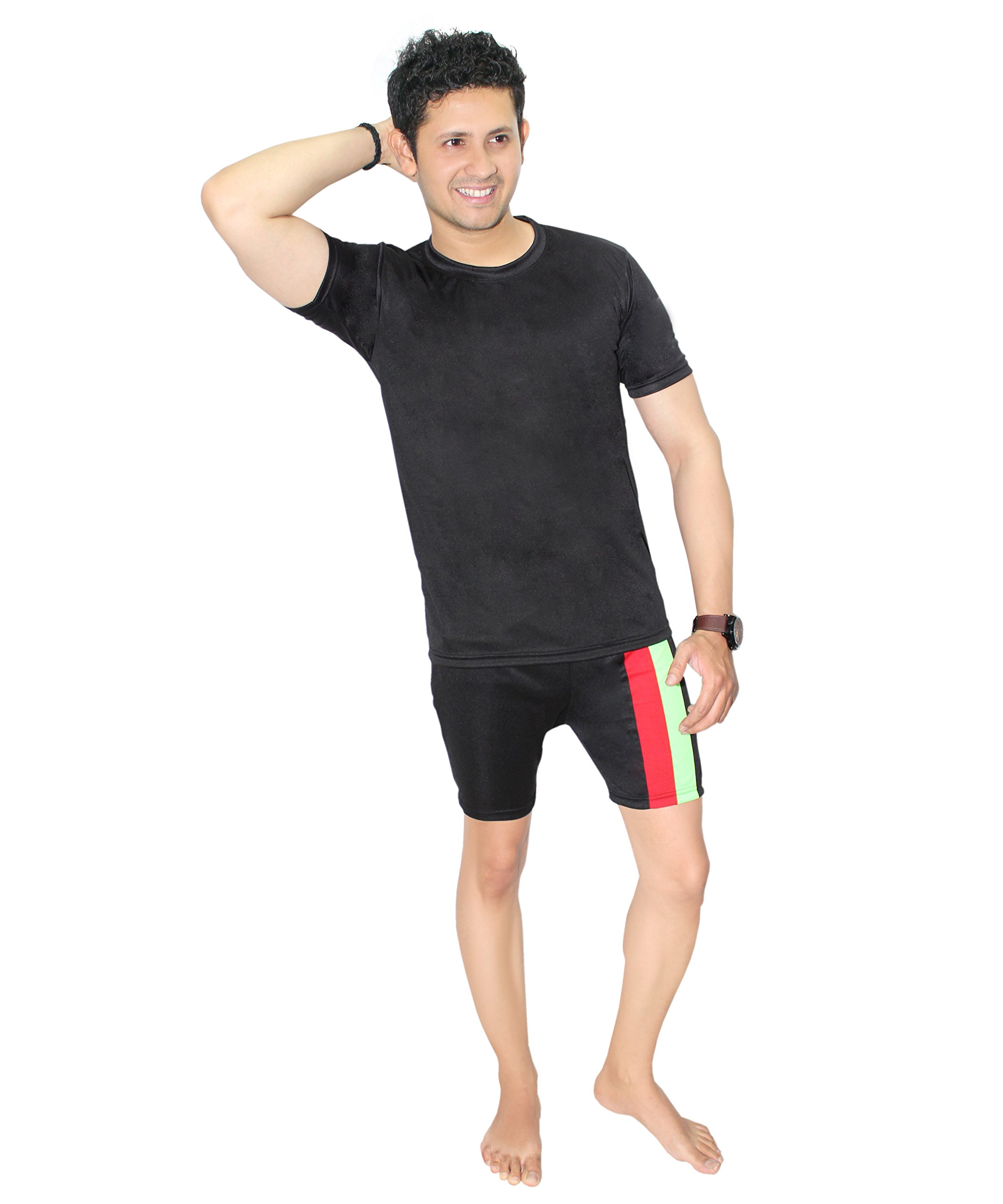 goodluck Commander Men's Swim Jammer/Trunks with T Shirt Set-picture-15