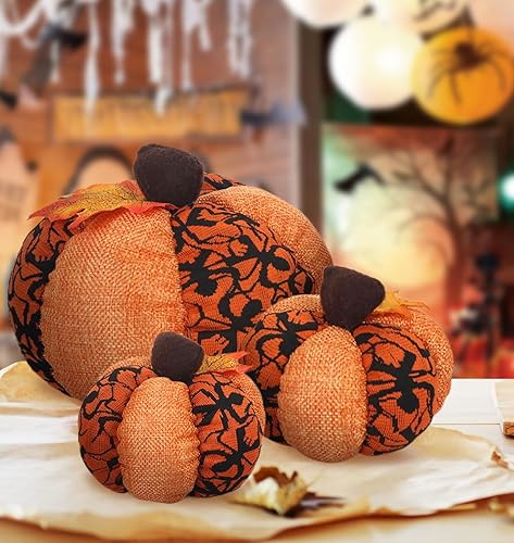 UQJE Jack-O-Lantern Sofa Ornament Soft Pumpkin Sofa Cushion Rustic Autumn Wedding Centrepiece PP Filler 6-15in