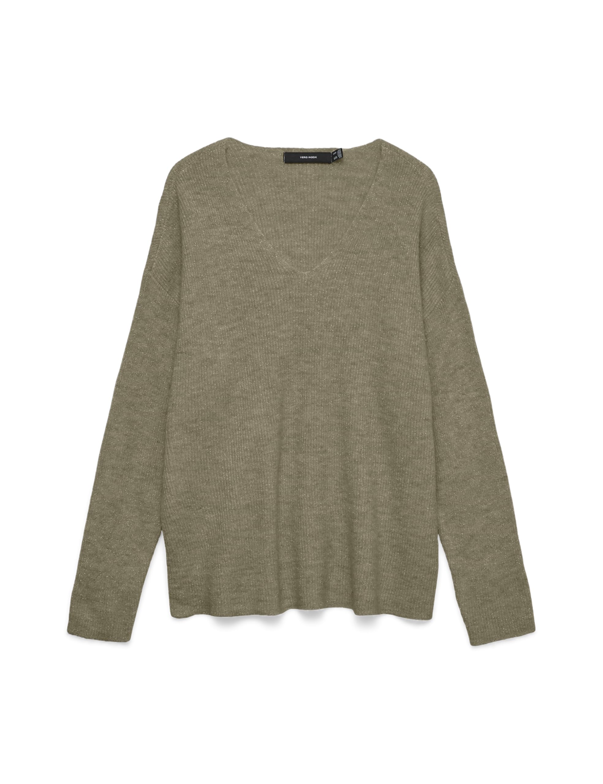 VERO MODA Damen Vmcrewlefileglitter Ls V-Nk Pullov Noos