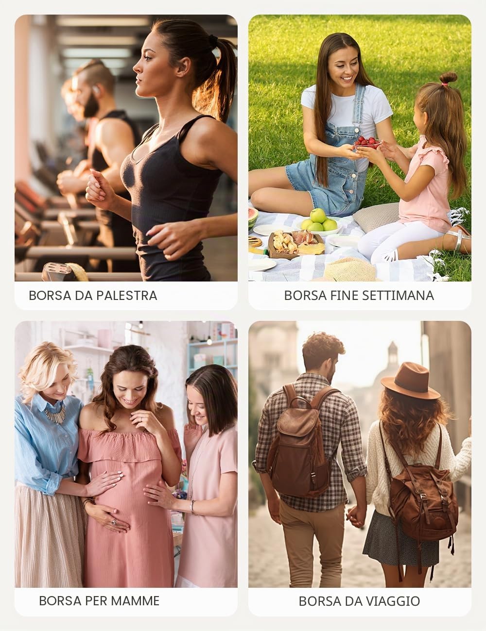 BAGZY Borsa da Viaggio 40X35X20 EasyJet Lufthansa Donna Borsone Palestra Uomo 34L Bagaglio a Mano Borsa Parto Ospedale Mamma con Scomparto Grande per Aereo Weekend Gym Travel Rosa