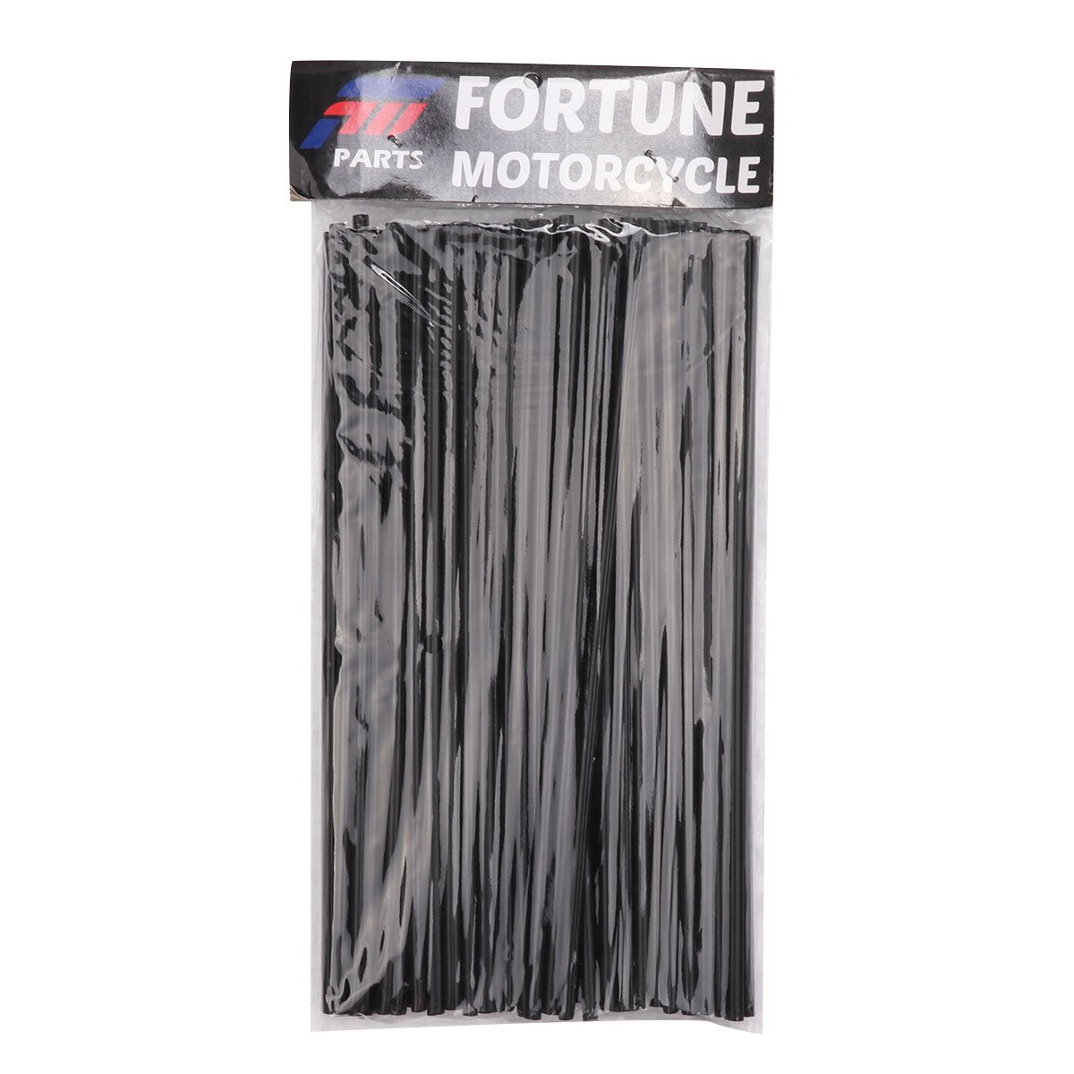 TiaoBug 72 Pcs Wheel Rim Spoke Skins Covers Wrap Decor Protector Kit Trim Cover Pipe for Motorcycle Motocross Dirt Bike Black