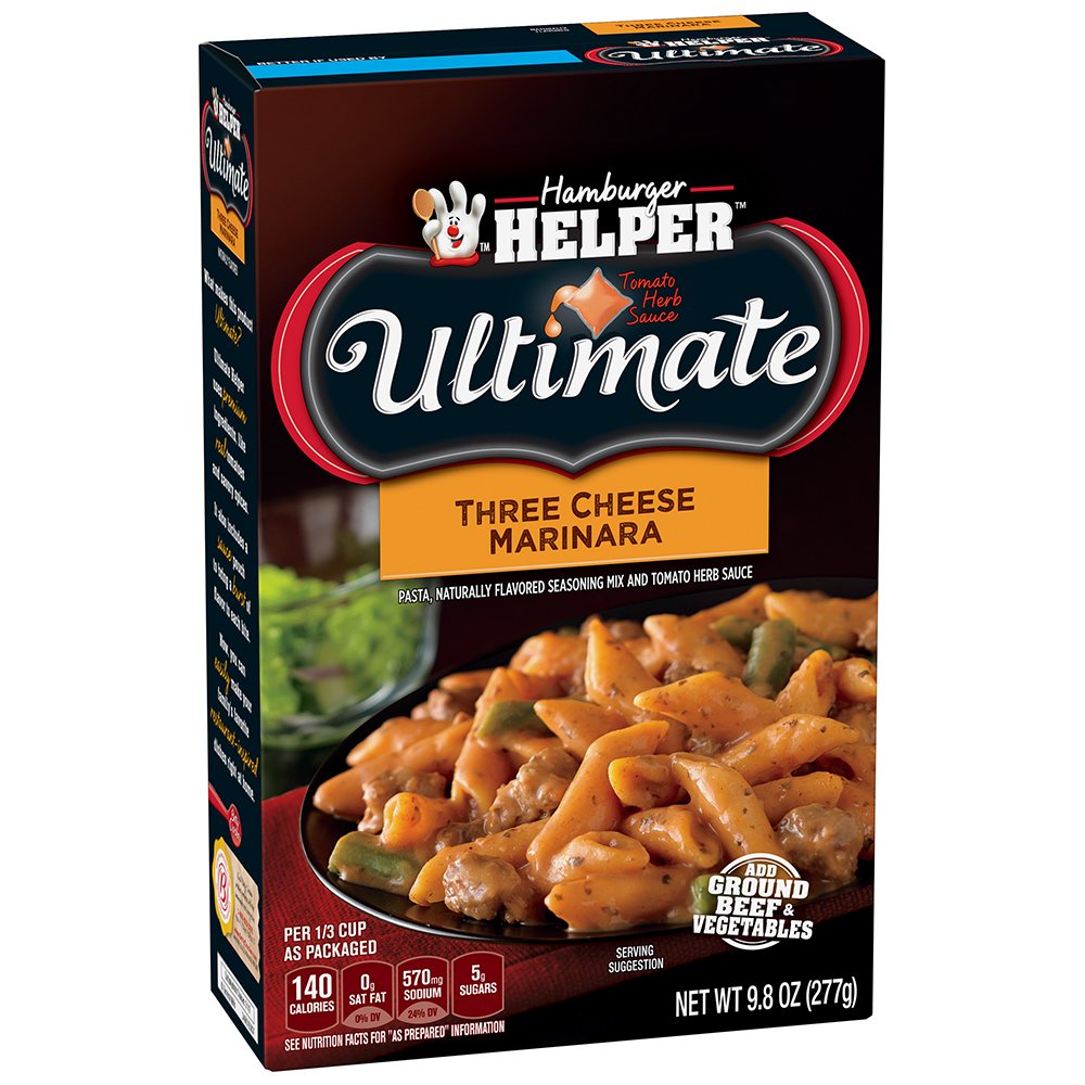 Hamburger Helper Ultimate Marinara Pasta, Three Cheese, 9.
