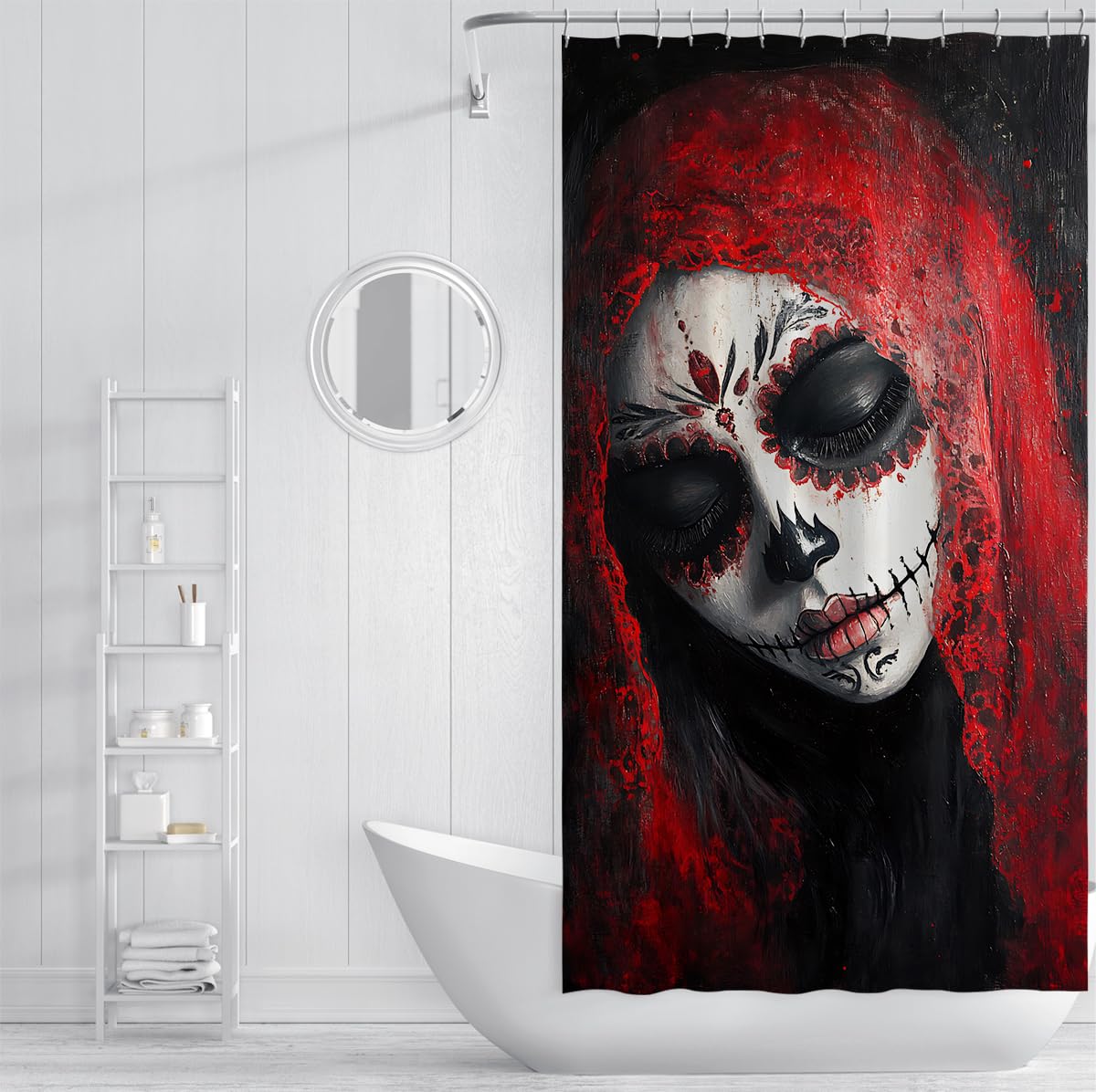 Tende Doccia Sposa Cremisi Messicana Day of The Dead 200x200cm