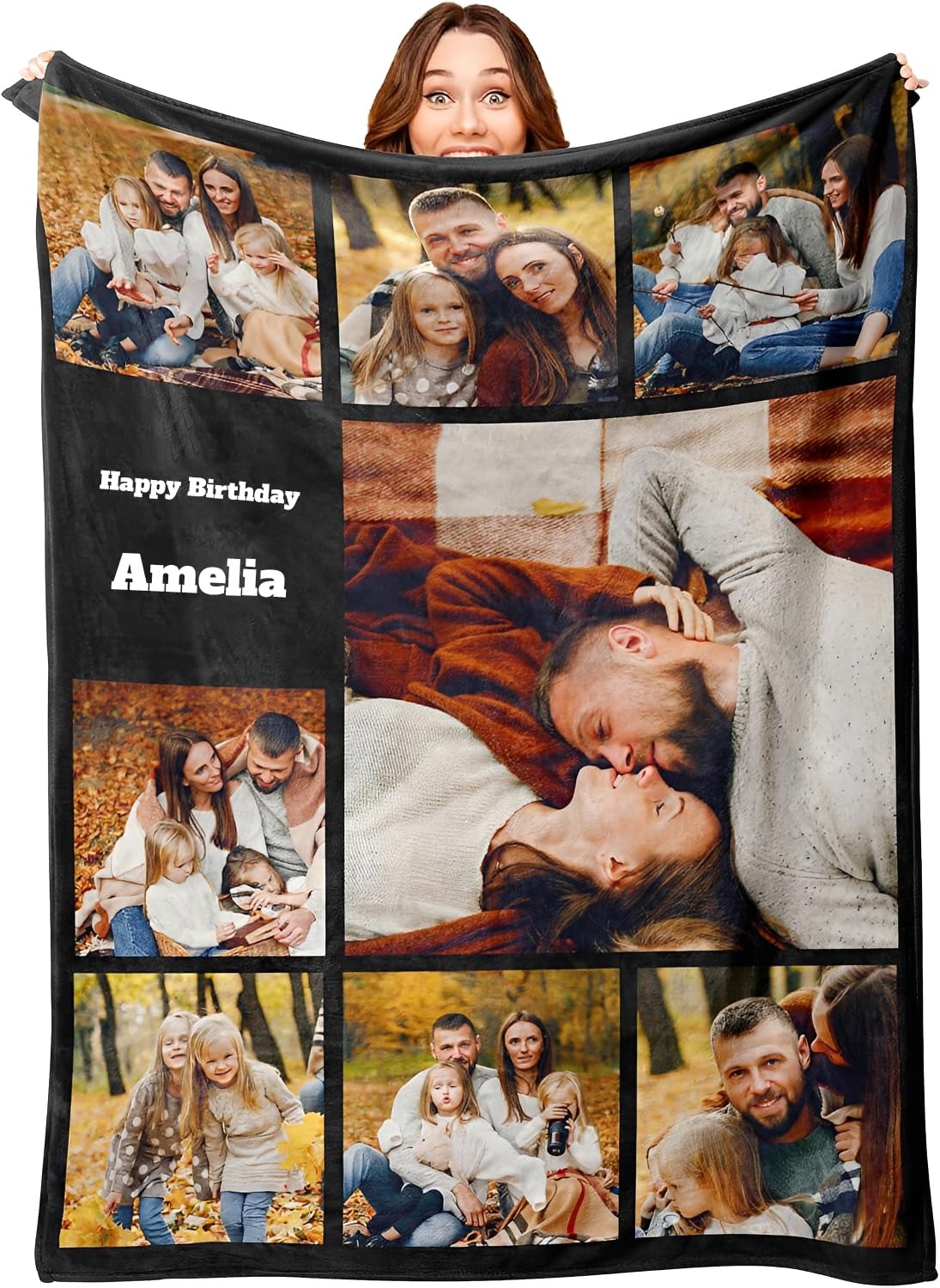 Mraxovid Custom Blankets with Photos Personalised Couples Blanket Gifts Customized Picture Blanket Memory Gifts Birthday Gift for Wife Husband Girlfriend Boyfriend, 150x200cm โ image 1