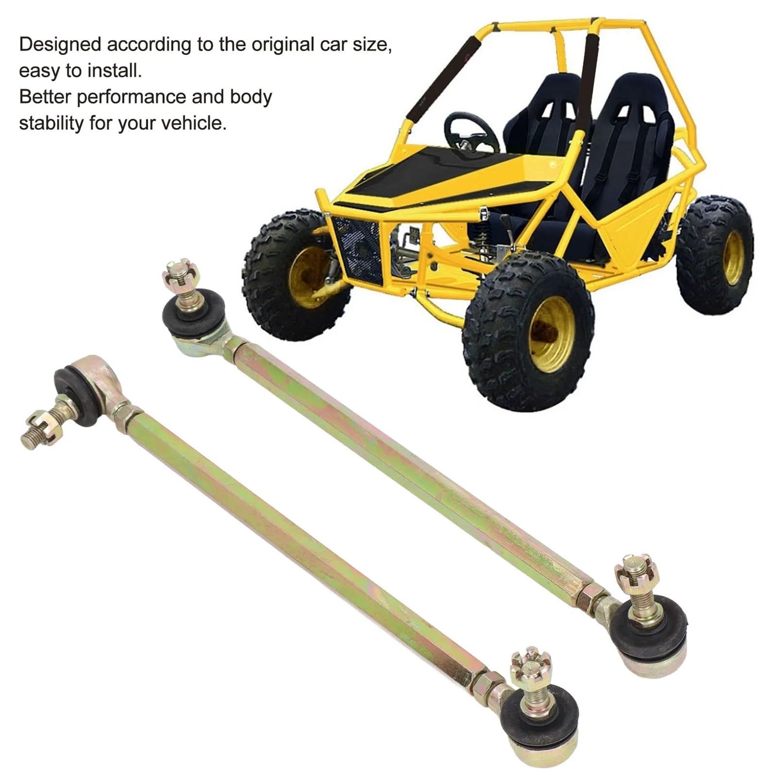 Ściągacz przegubu kulowego 250mm sworzeń kulowy drążek kierowniczy 10mm gwint stal stopowa pasuje do 125cc quada dirt ATV kart
