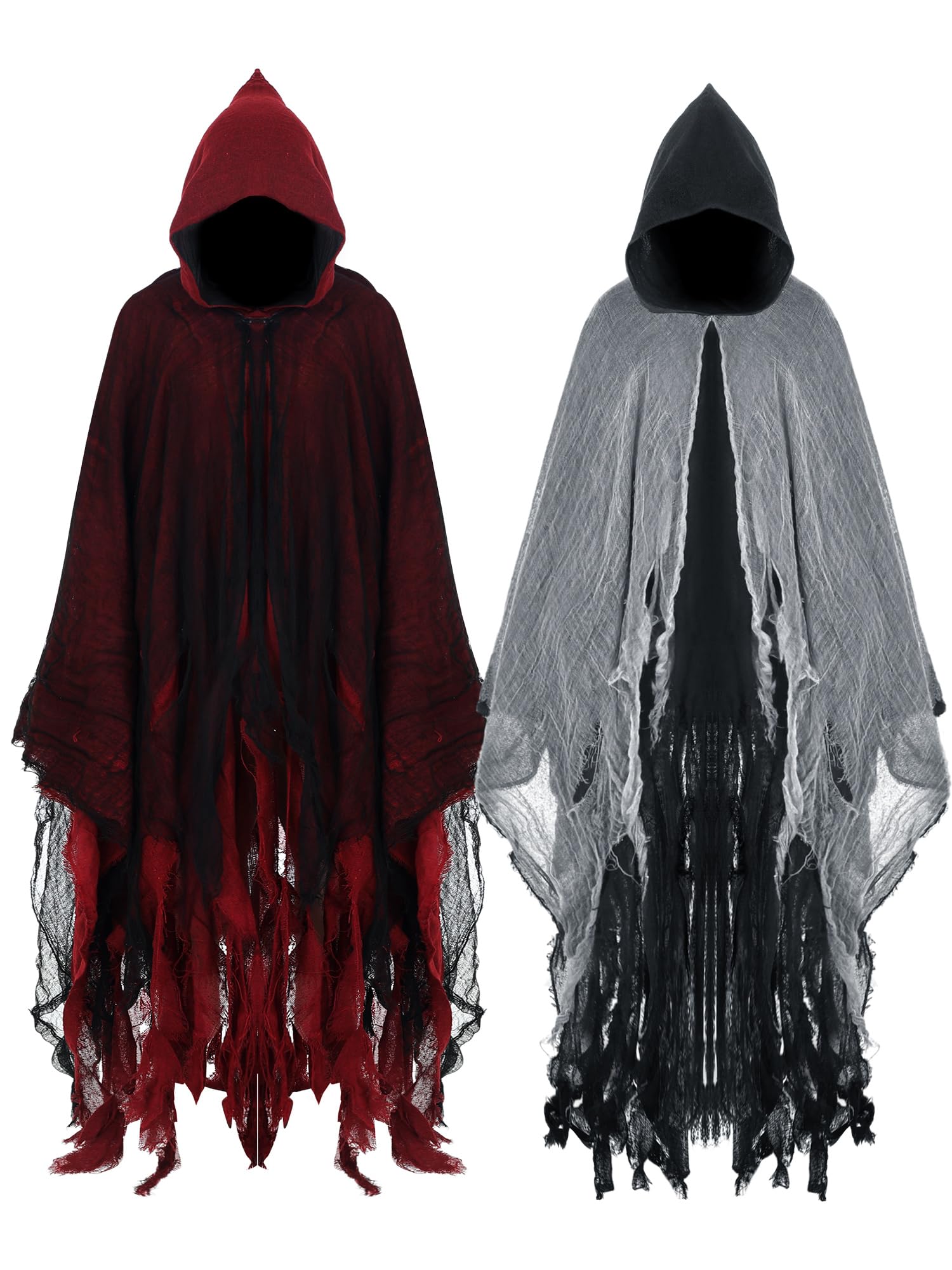 Geyoga 2 Pcs Halloween Hooded Cloak