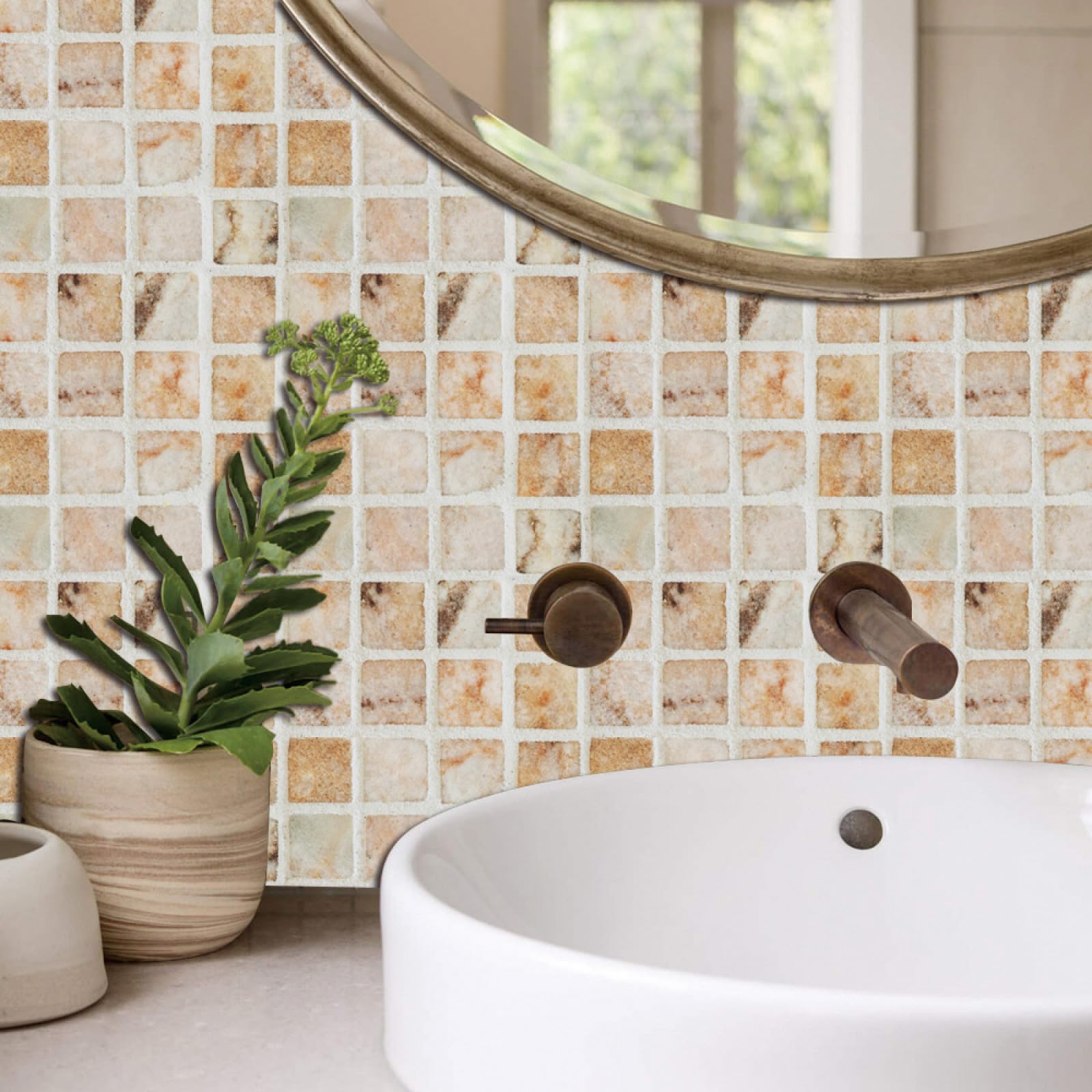 Piastrelle Adesive Cucina Modello Di Marmo Giallo Chiaro Pavimento pvc Adesivo Mobili Decorazioni Piastrelle Adesive Bagno Impermeabile Resistenza all'olio Mattonelle Adesive