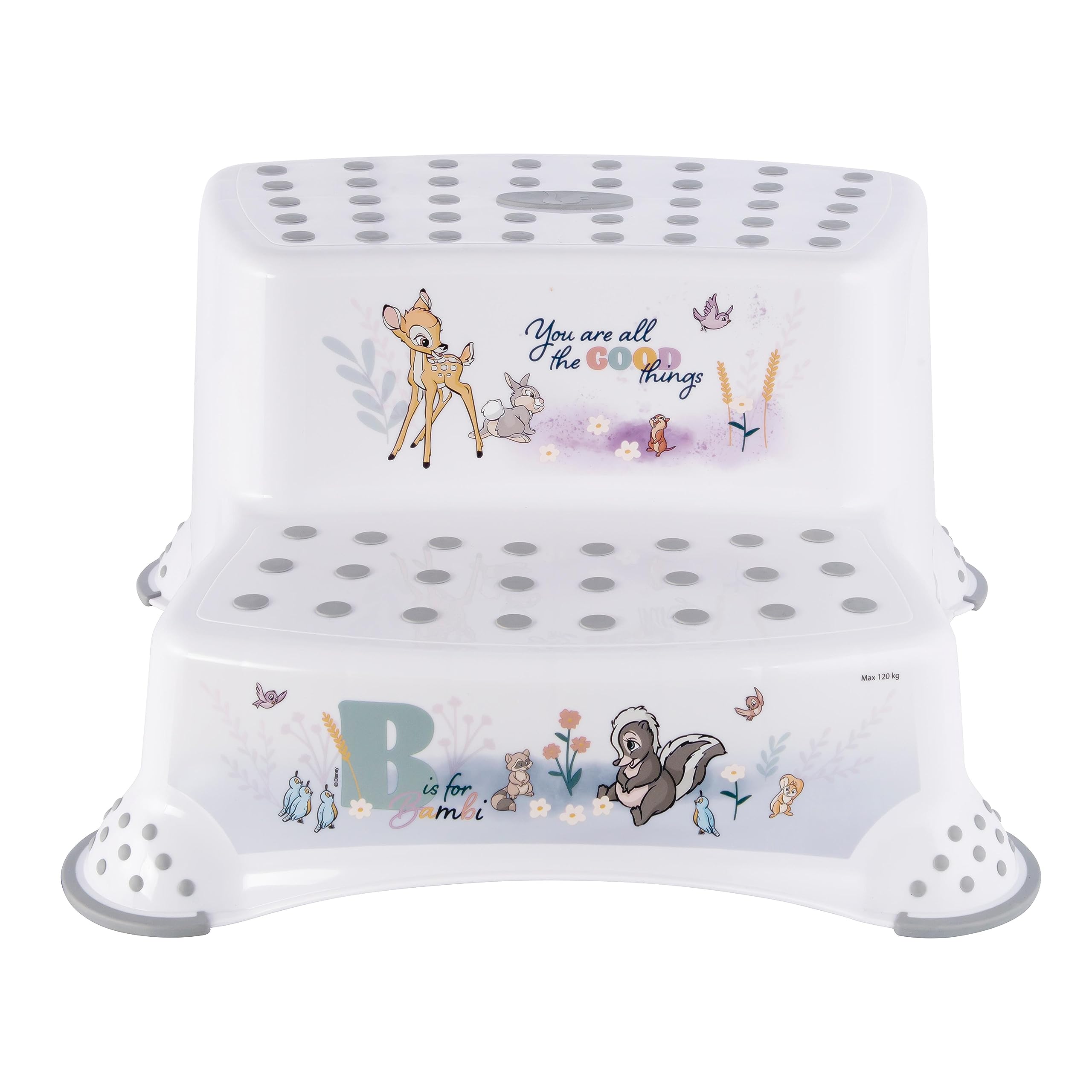 keeeper Bambi Two-step step stool, For ages 3 to 14 years old, Anti-slip function, Igor, Nordic White (White)