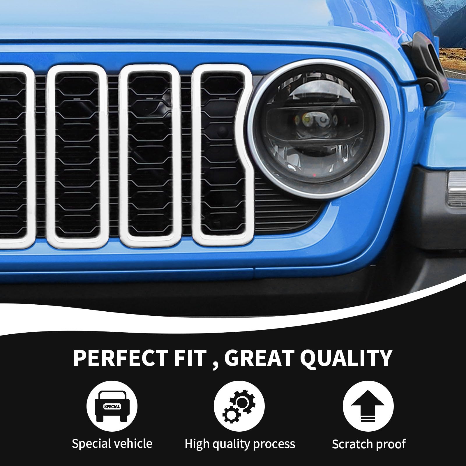 Amazon.co.jp: RAZPOY JL グリルインサート、7ピース フロントメッシュ