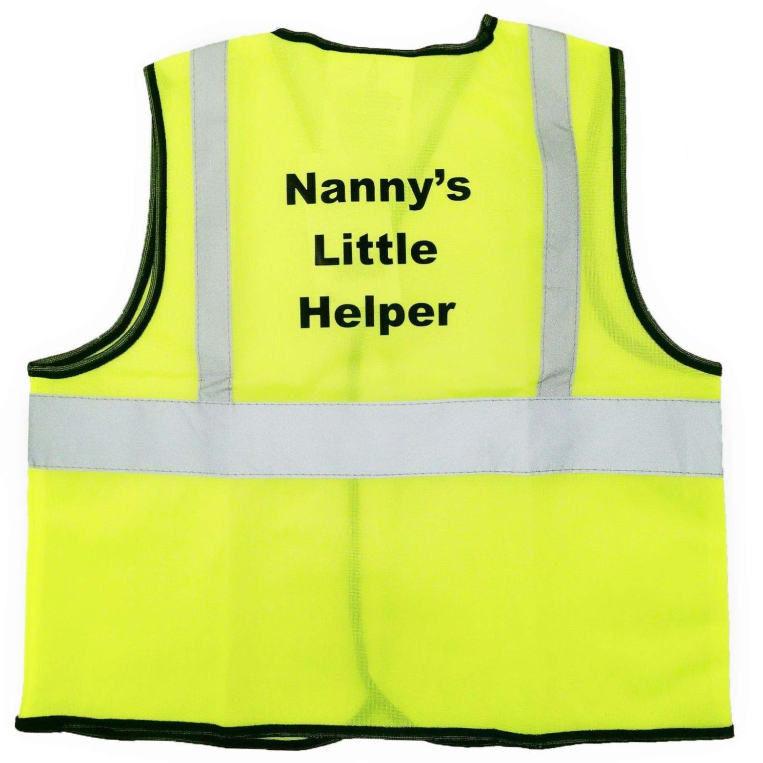 Childrens High Visibility Vests Waistcoat Jacket Hi Vis Safety Daddy Nanny Helper (3-5 Years, Nanny's Little Helper)