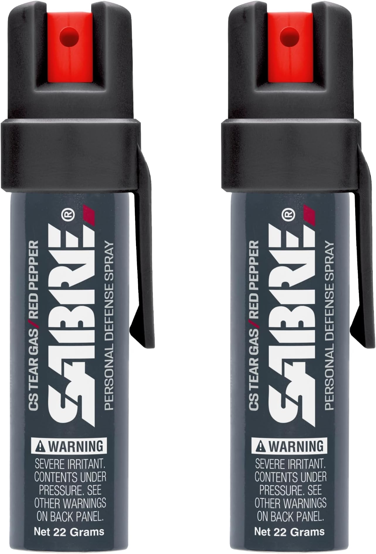 SABRE Advanced Pepper Spray, 3-in-1 Formula Contains Maximum Strength Pepper Spray, CS Military Tear Gas and UV Marking Dye, Compact Belt Clip for Easy Carry and Fast Access, 35 Bursts