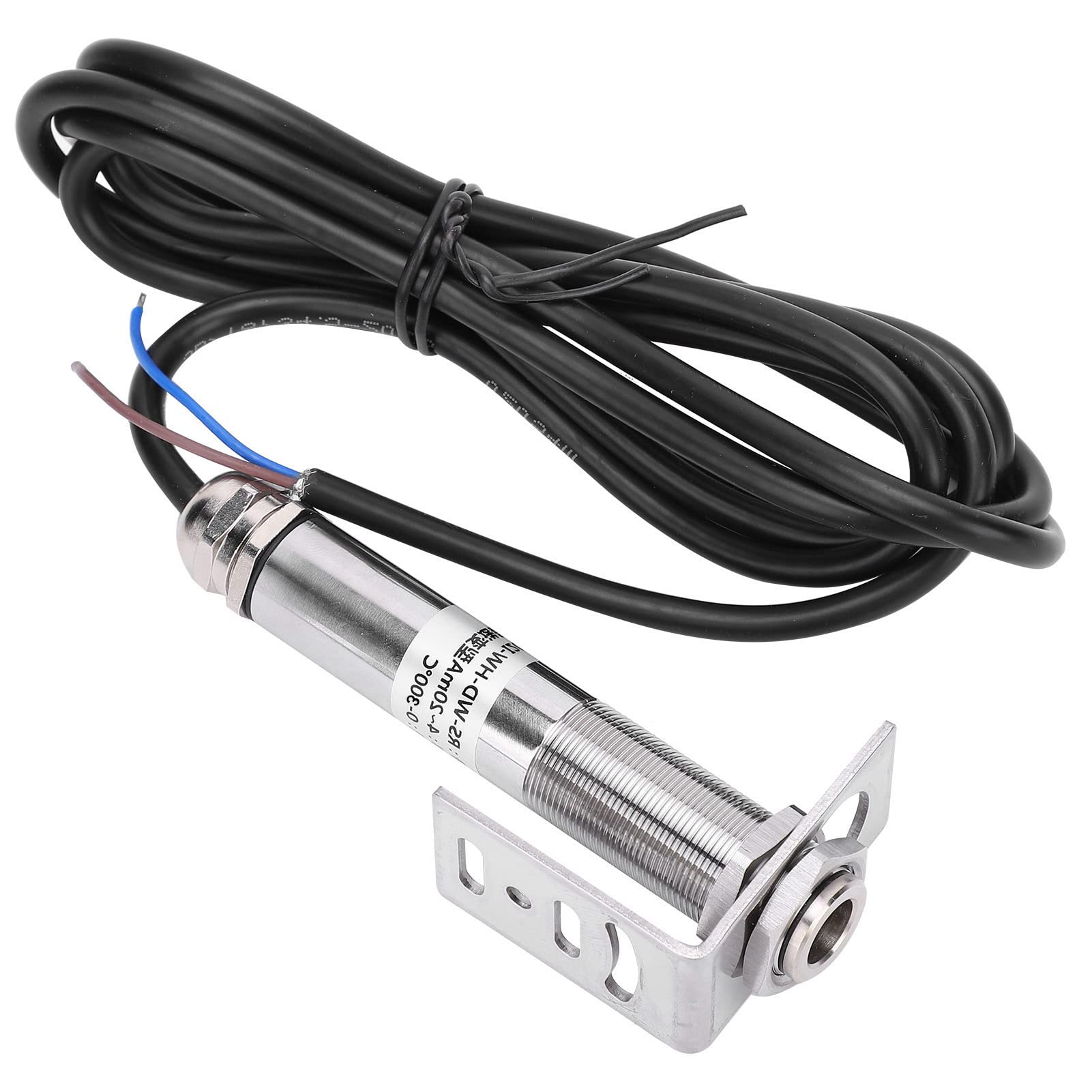 Cocoarm Sensore di Temperatura a Infrarossi Senza Contatto Termometro a Infrarossi in Acciaio Inossidabile da 10 a 30 V CC da 4 a 20 MA da 32 a 572 Gradi Fahrenheit per Monitoraggio di Acqua, Olio,
