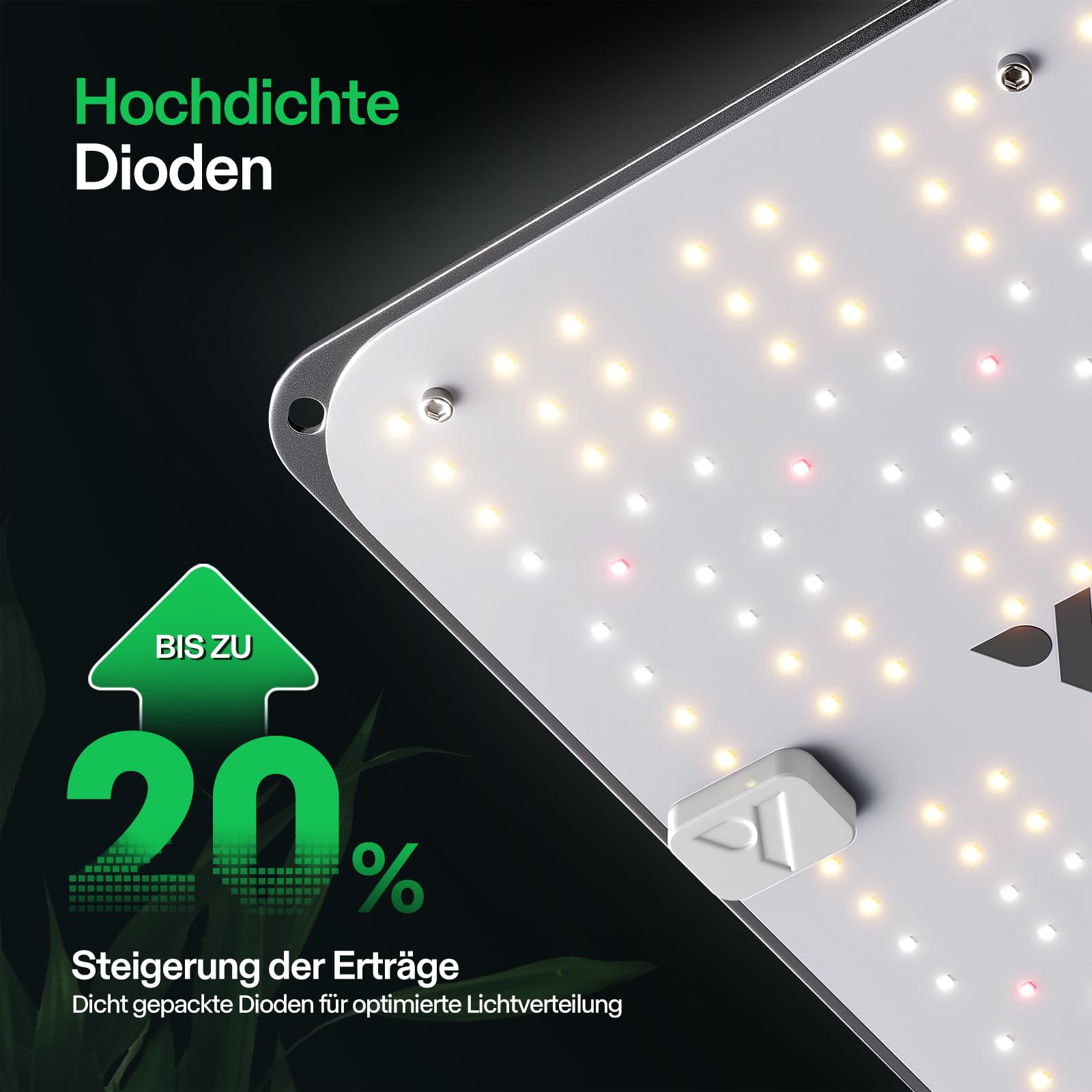 VIVOSUN VS1000E 100W Pflanzenlampe, Vollspektrum mit Samsung LM281B+ Pro