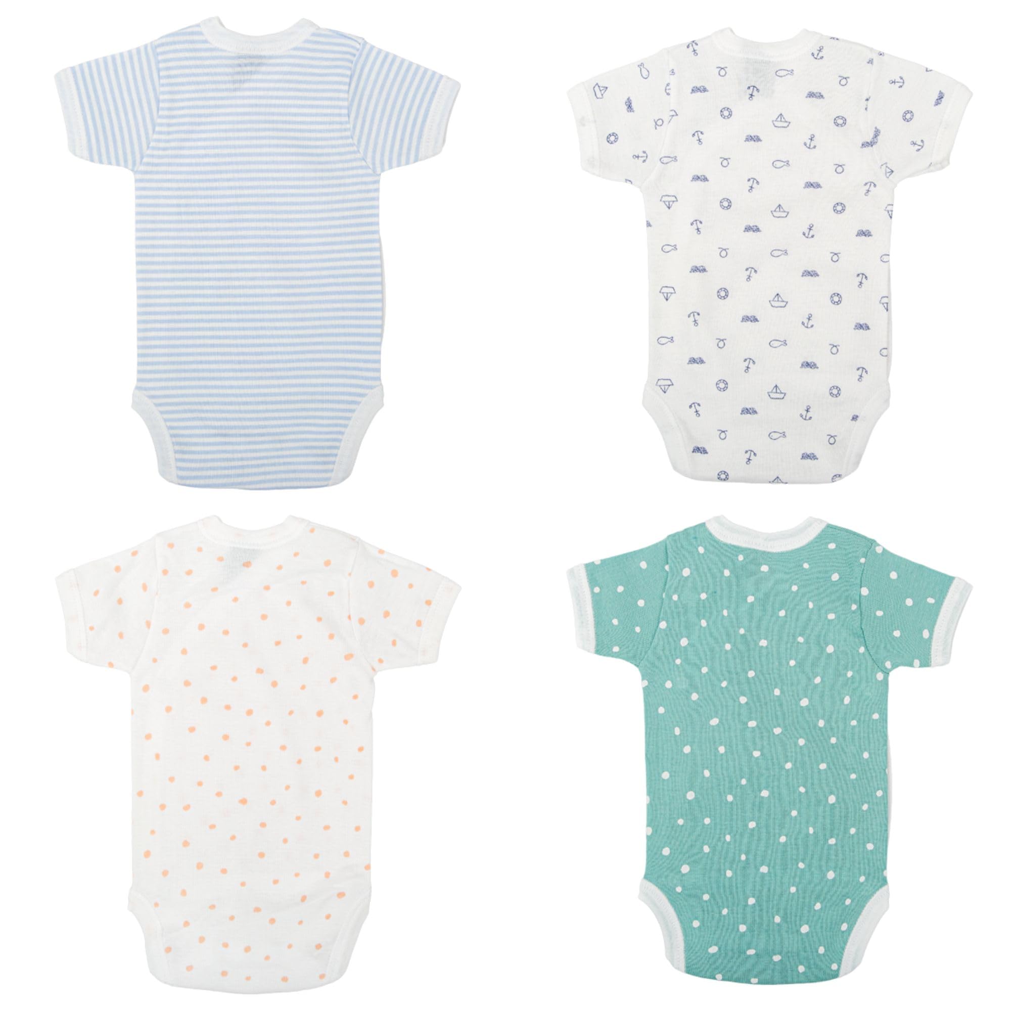 BABIDU Body niemowlęce z krótkim rękawem, 100% miękka, oddychająca bawełna, unisex, odzież dla niemowląt, chłopców i dziewczynek, body dla noworodków, idealne do skóry wrażliwej i na co dzień