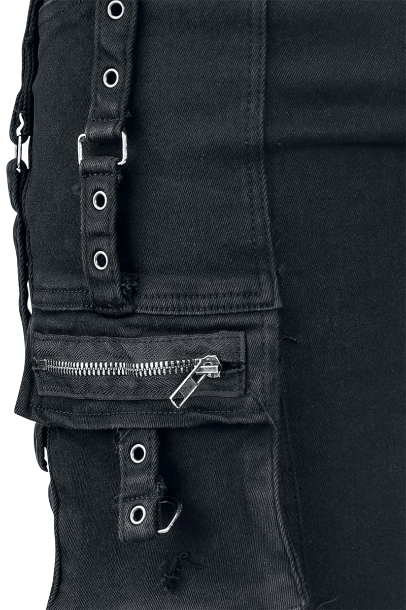 Fashion Victim Strap Shorts Frauen Short schwarz