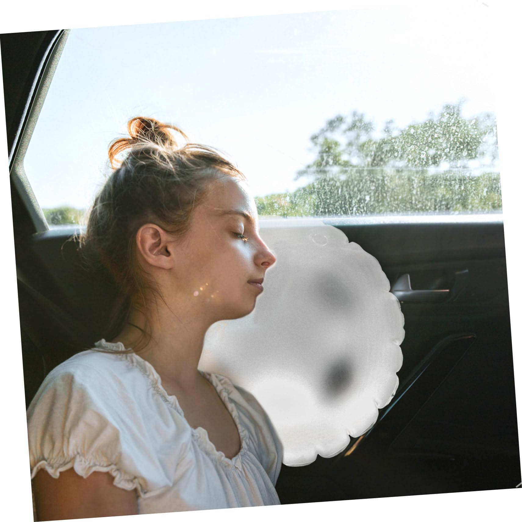 Cabilock 3stücke Aufblasbares Kissen Halbtransparentes Reisekissen Tragbares Kissen Für Auto Und Outdoor Komfortable Unterstützung Für Kopf Und Nacken Leicht Und
